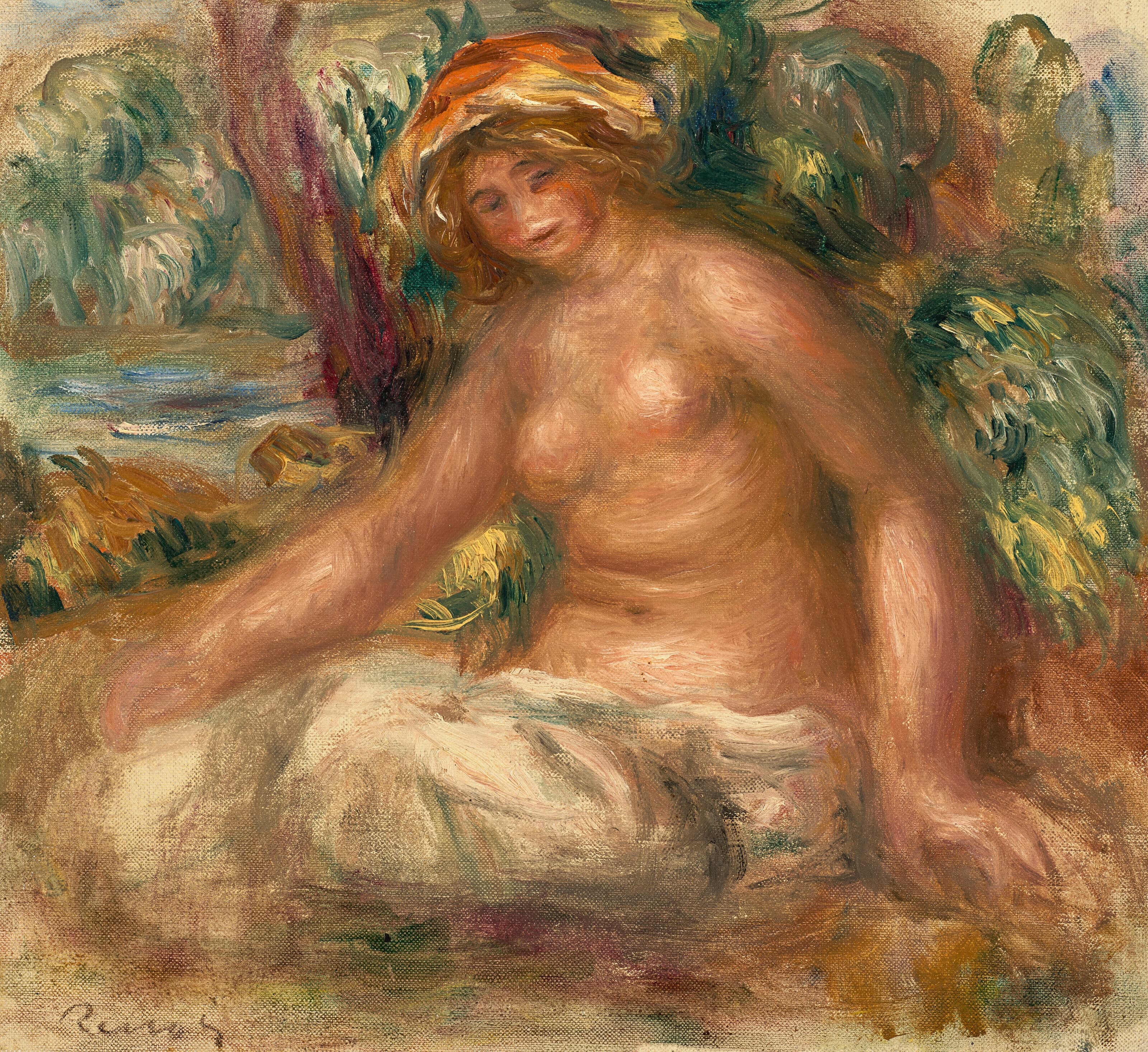 《我不坐》（I don't sit）｜皮埃尔-奥古斯特·雷诺阿 Pierre-Auguste Renoir｜约 1900–1902