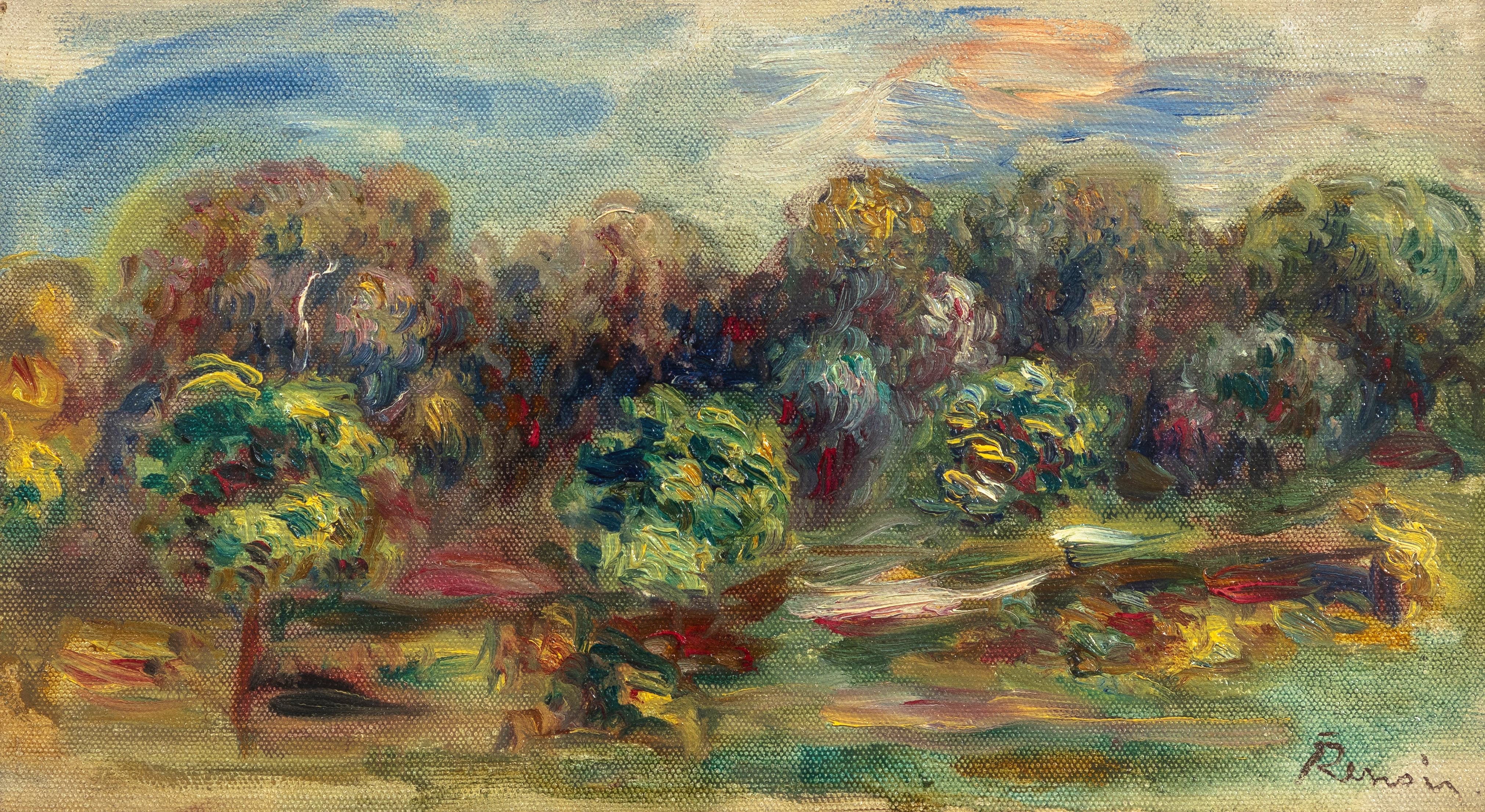 《卡涅周围的风景》（Landscape around Cagnes）｜皮埃尔-奥古斯特·雷诺阿 Pierre-Auguste Renoir｜1900