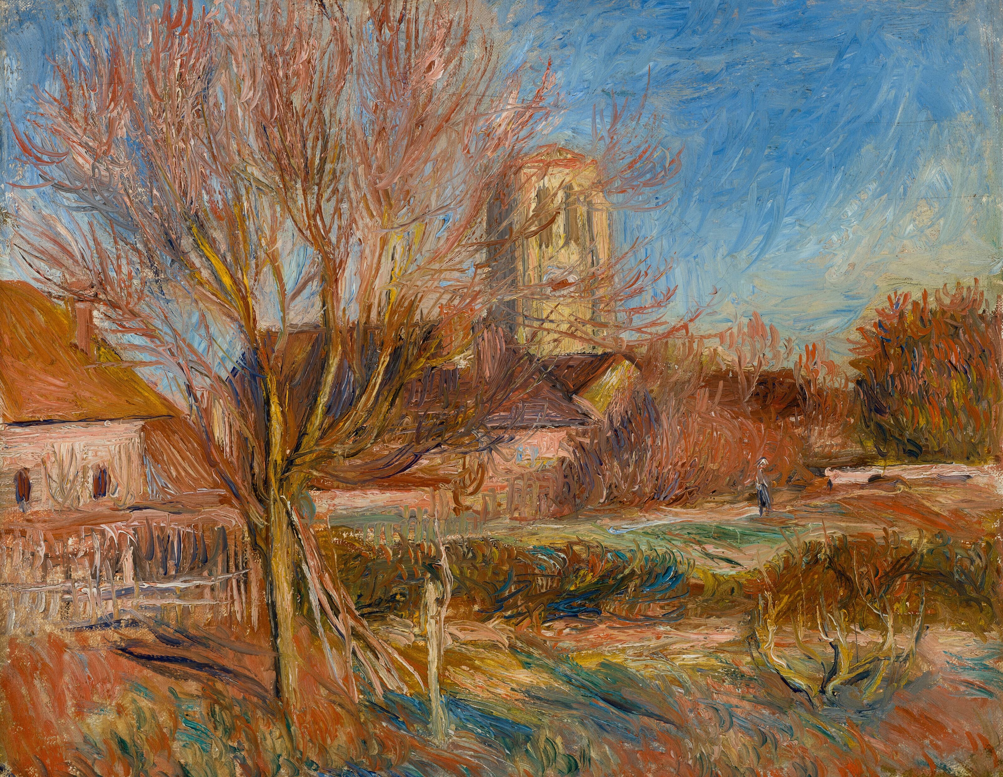 《埃苏瓦的教堂》（The church in Essoyes）｜皮埃尔-奥古斯特·雷诺阿 Pierre-Auguste Renoir｜约 1900