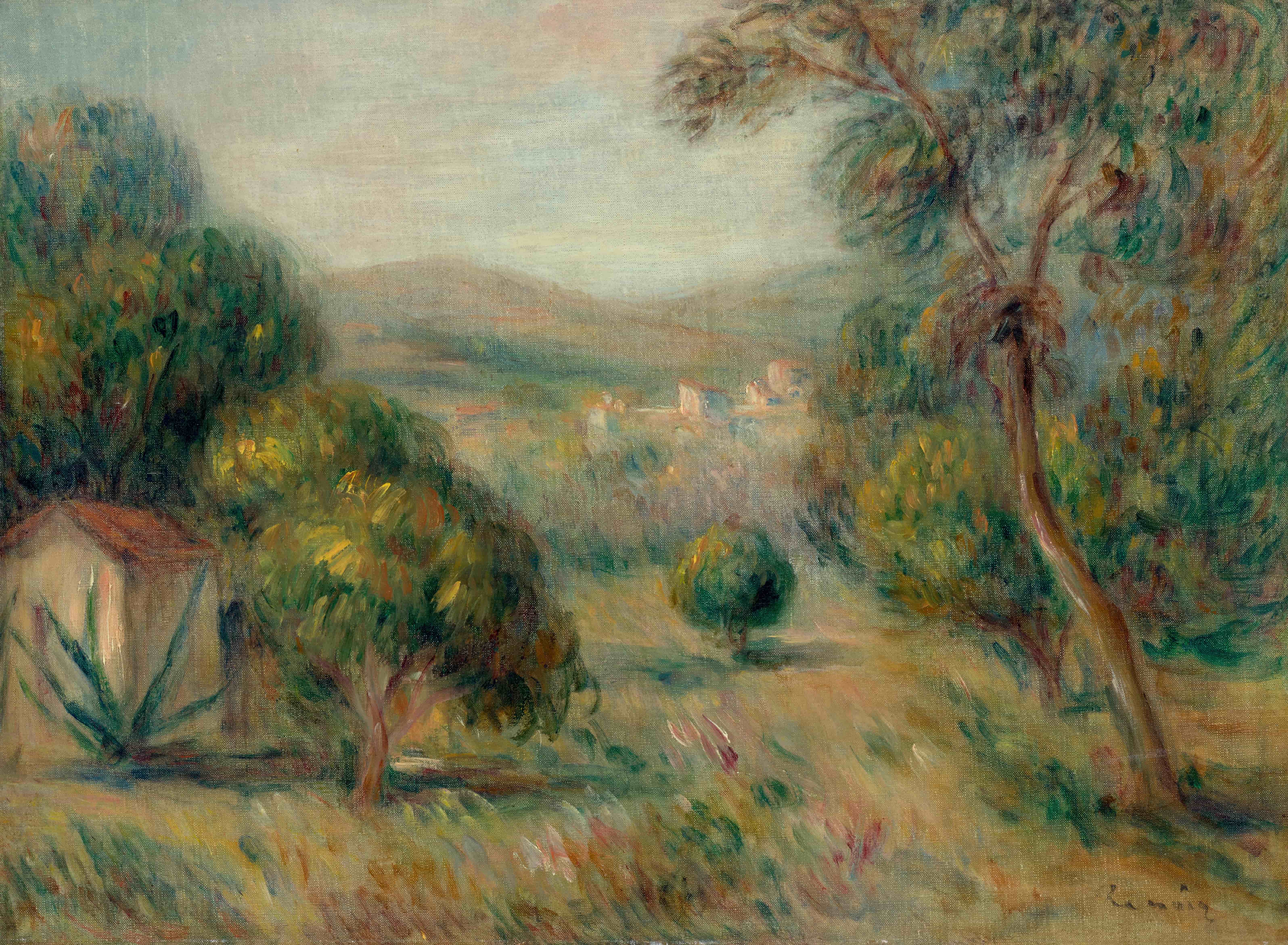 《风景与橄榄树》（Landscape with olive trees）｜皮埃尔-奥古斯特·雷诺阿 Pierre-Auguste Renoir｜1901