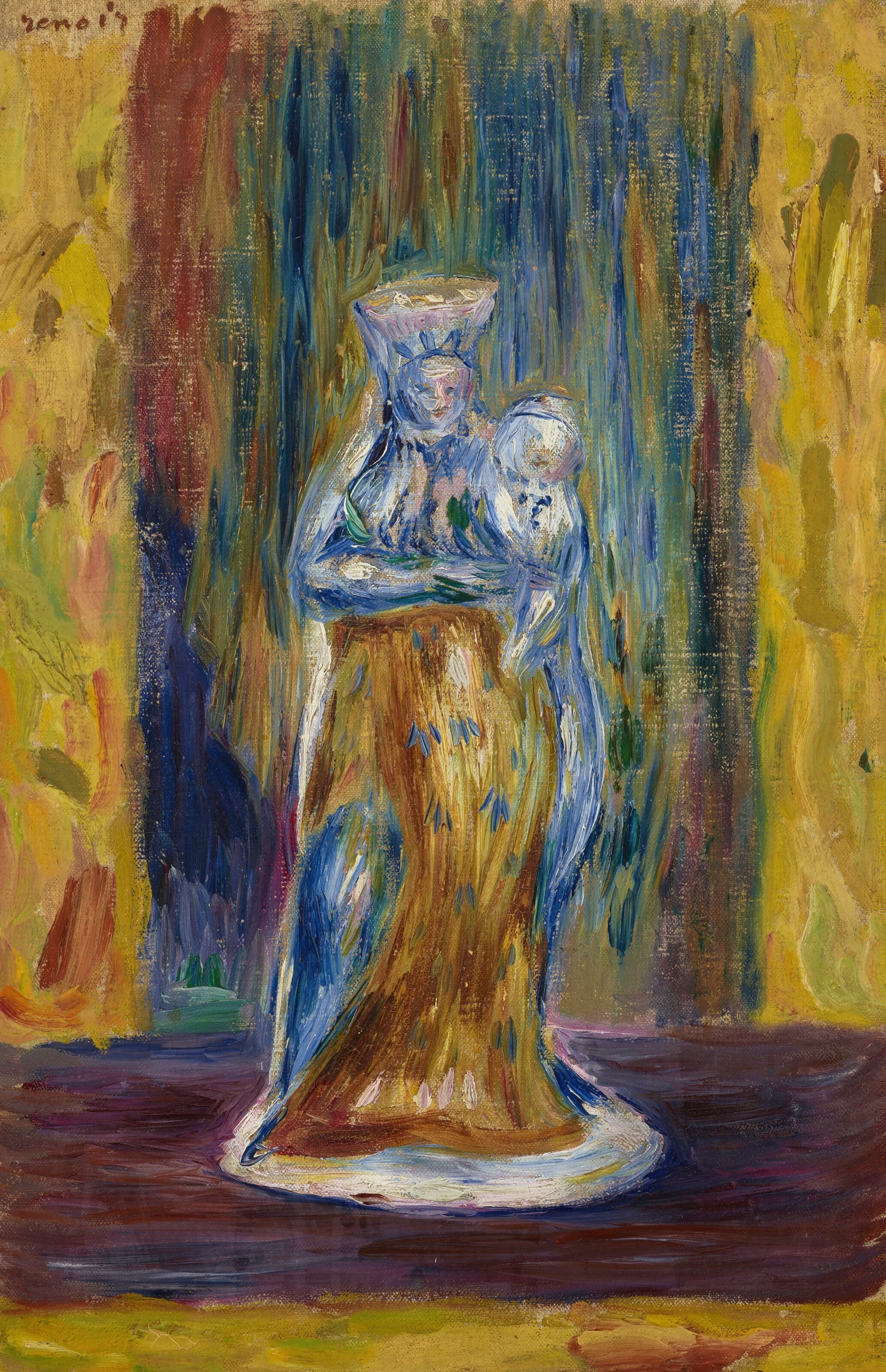 《陶器后的圣母和孩子》（Virgin and child after an earthenware）｜皮埃尔-奥古斯特·雷诺阿 Pierre-Auguste Renoir｜约 1902