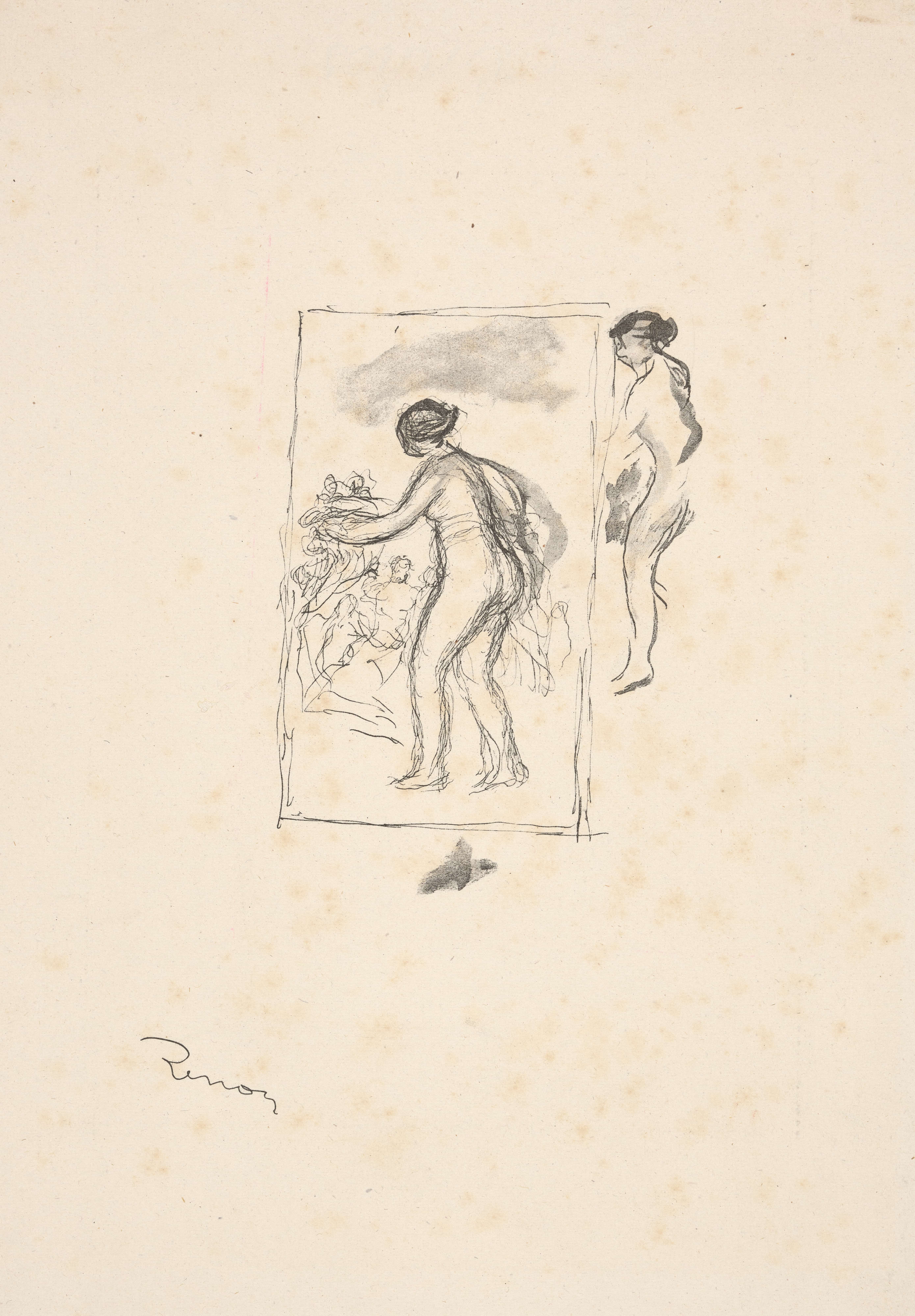 《女人与藤蔓》（Woman with vine）｜皮埃尔-奥古斯特·雷诺阿 Pierre-Auguste Renoir｜1904