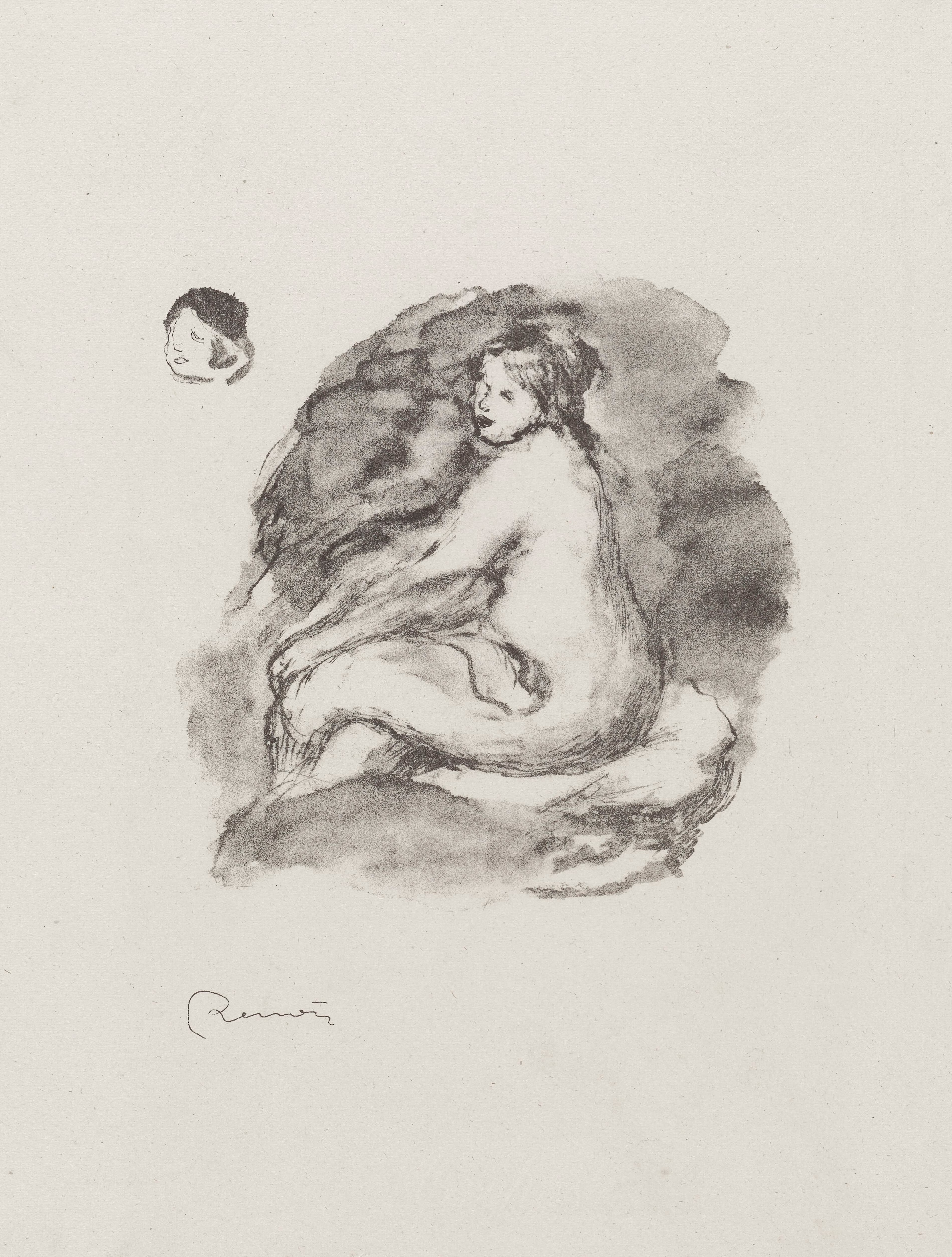 《女人与藤蔓》（Woman with vine）｜皮埃尔-奥古斯特·雷诺阿 Pierre-Auguste Renoir｜1904