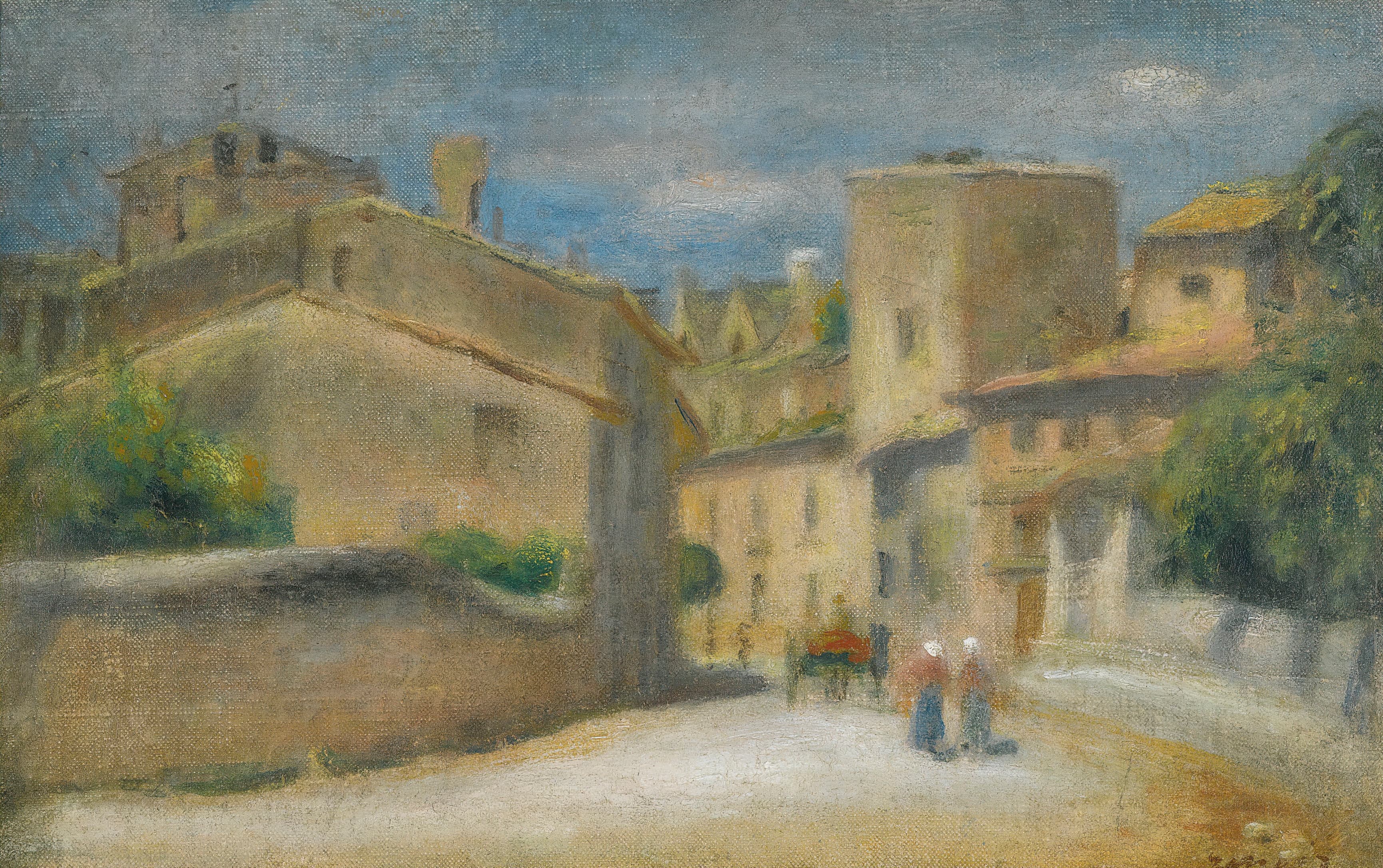 《阿维尼翁新城街》（Rue A Villeneuve-Les-Avignon）｜皮埃尔-奥古斯特·雷诺阿 Pierre-Auguste Renoir｜1905