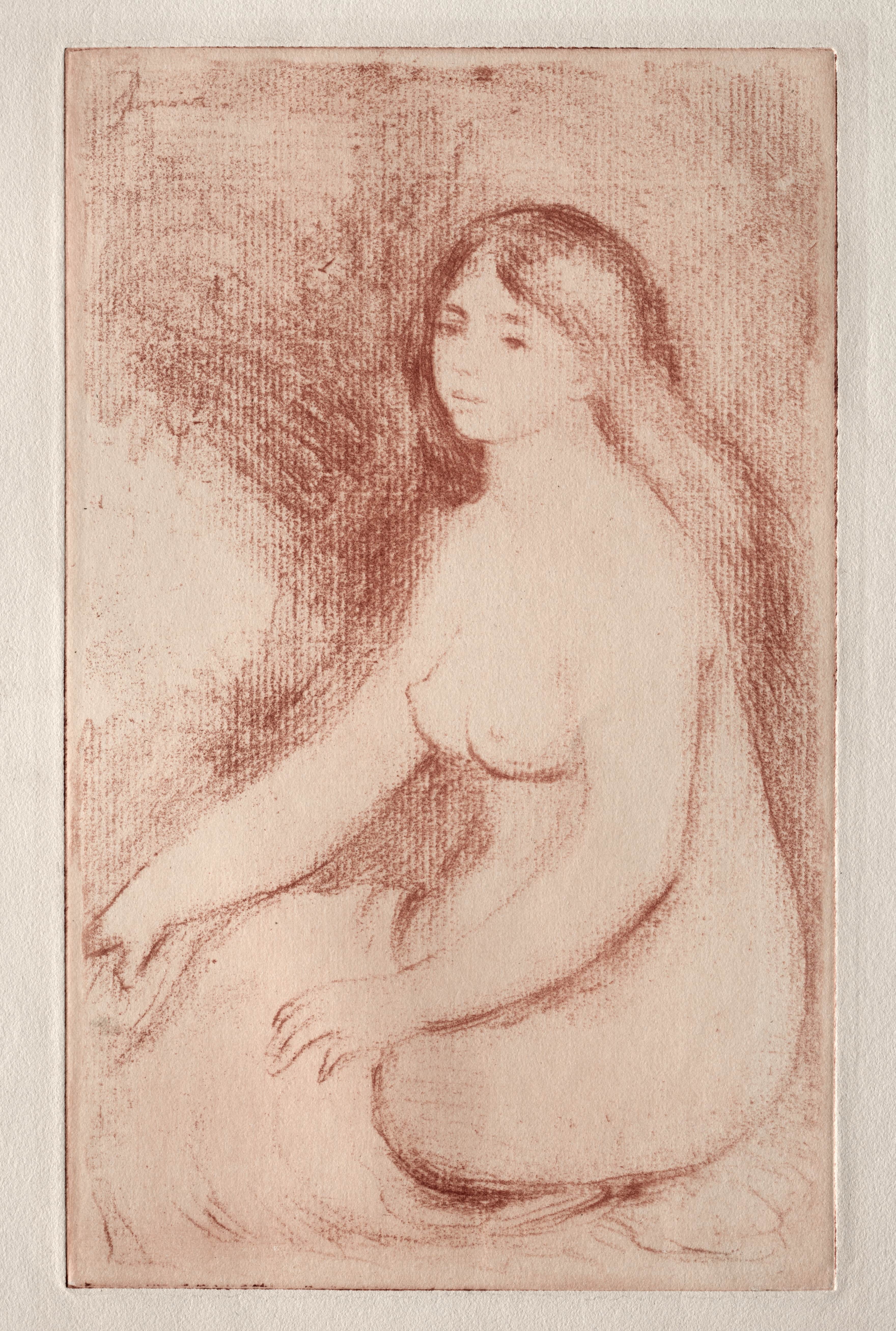 《坐式沐浴者》（Seated bather）｜皮埃尔-奥古斯特·雷诺阿 Pierre-Auguste Renoir｜1914