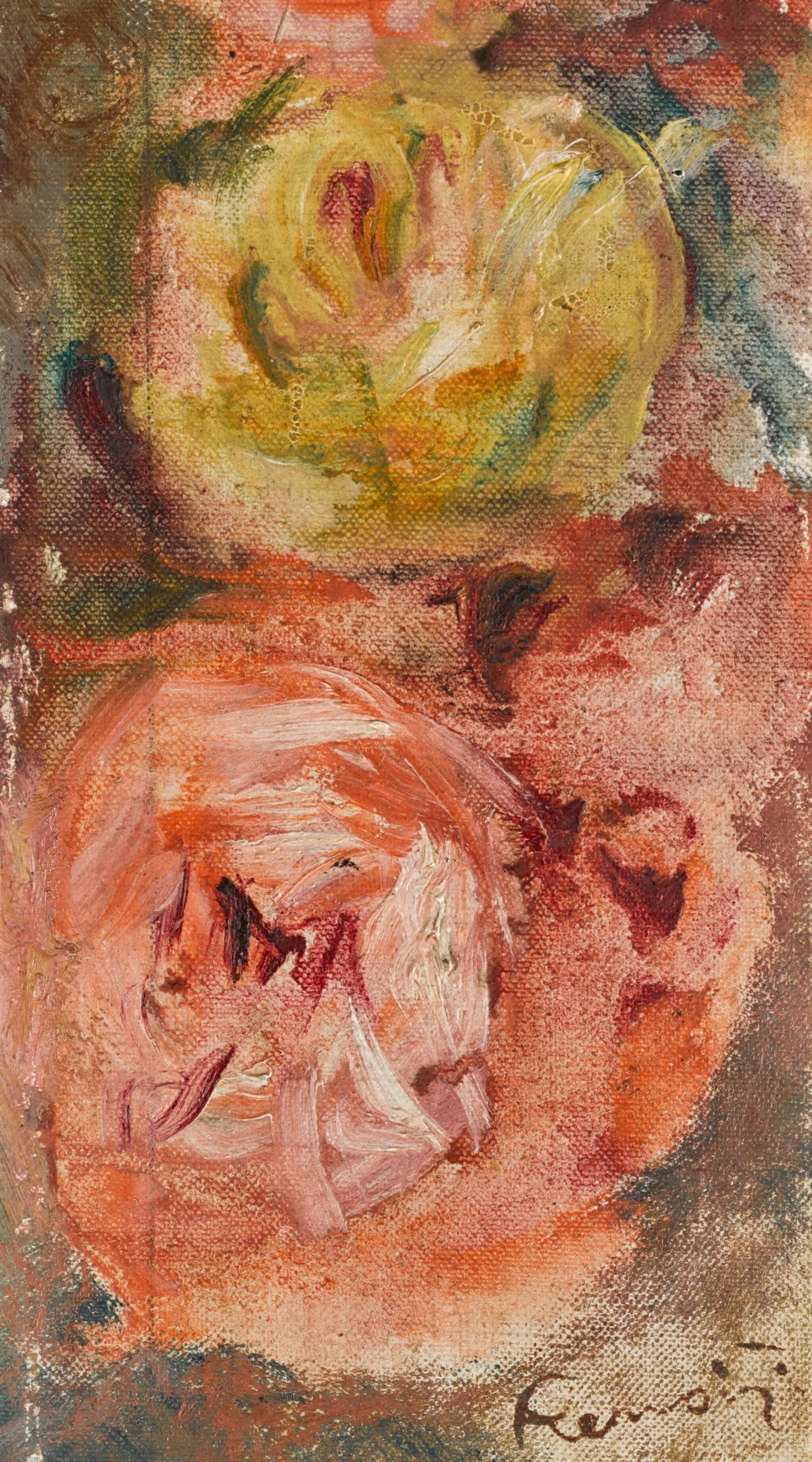 《两朵玫瑰》（Two roses）｜皮埃尔-奥古斯特·雷诺阿 Pierre-Auguste Renoir｜约 1905