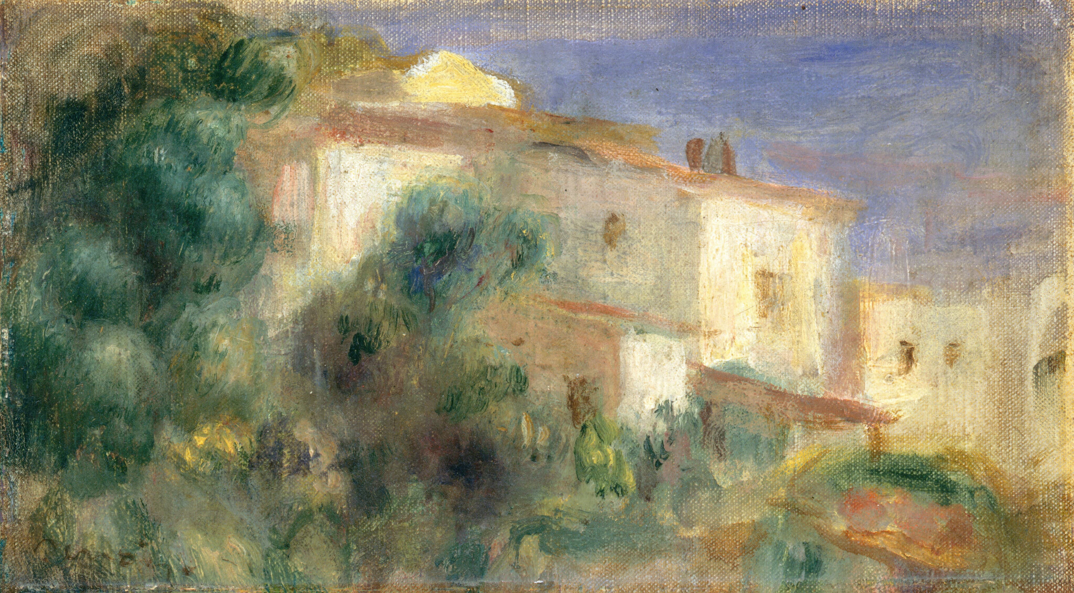 《卡涅邮局》（Post Office, Cagnes）｜皮埃尔-奥古斯特·雷诺阿 Pierre-Auguste Renoir｜1906