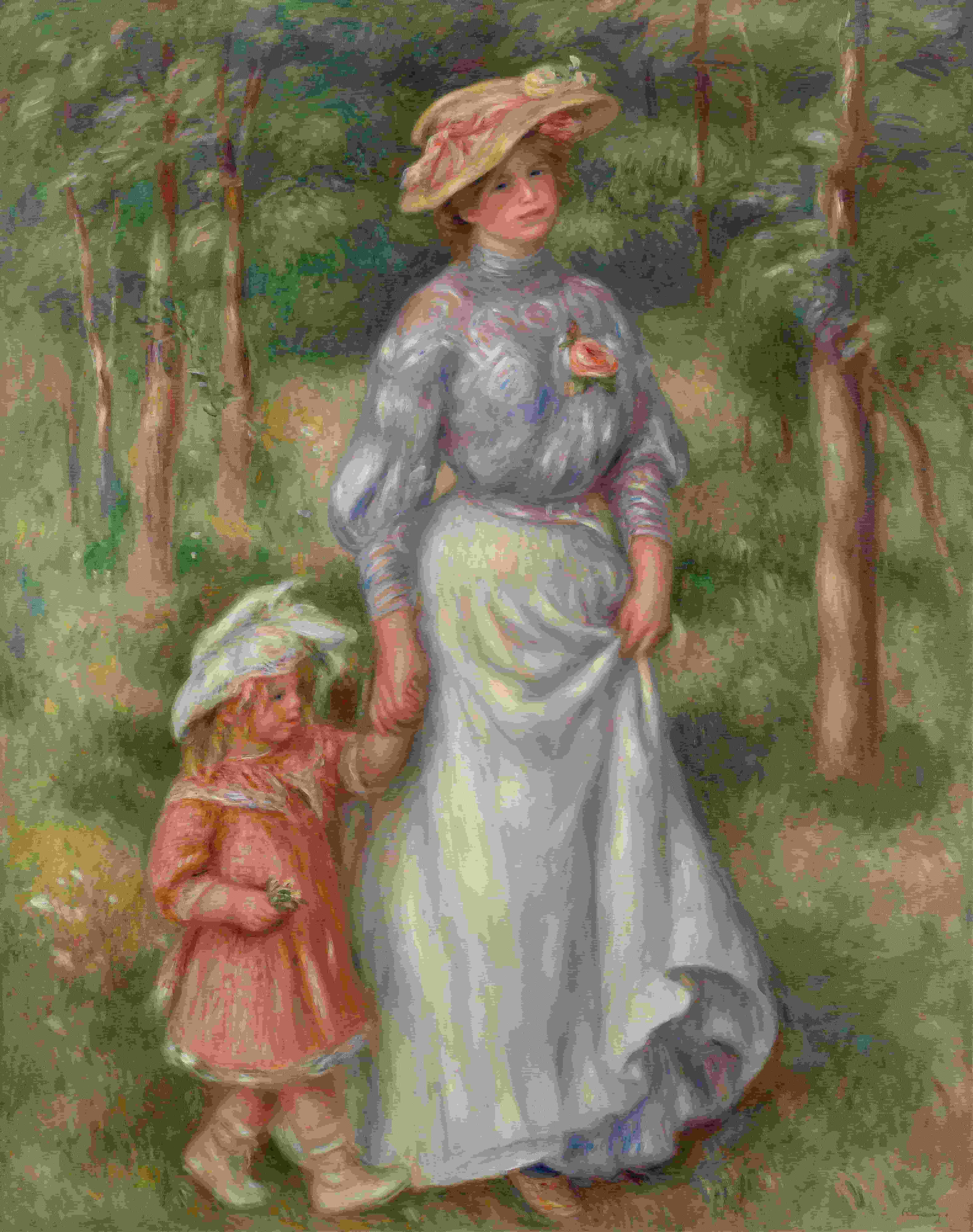 《长廊（长廊）》（Promenade (The Promenade)）｜皮埃尔-奥古斯特·雷诺阿 Pierre-Auguste Renoir｜约. 1906