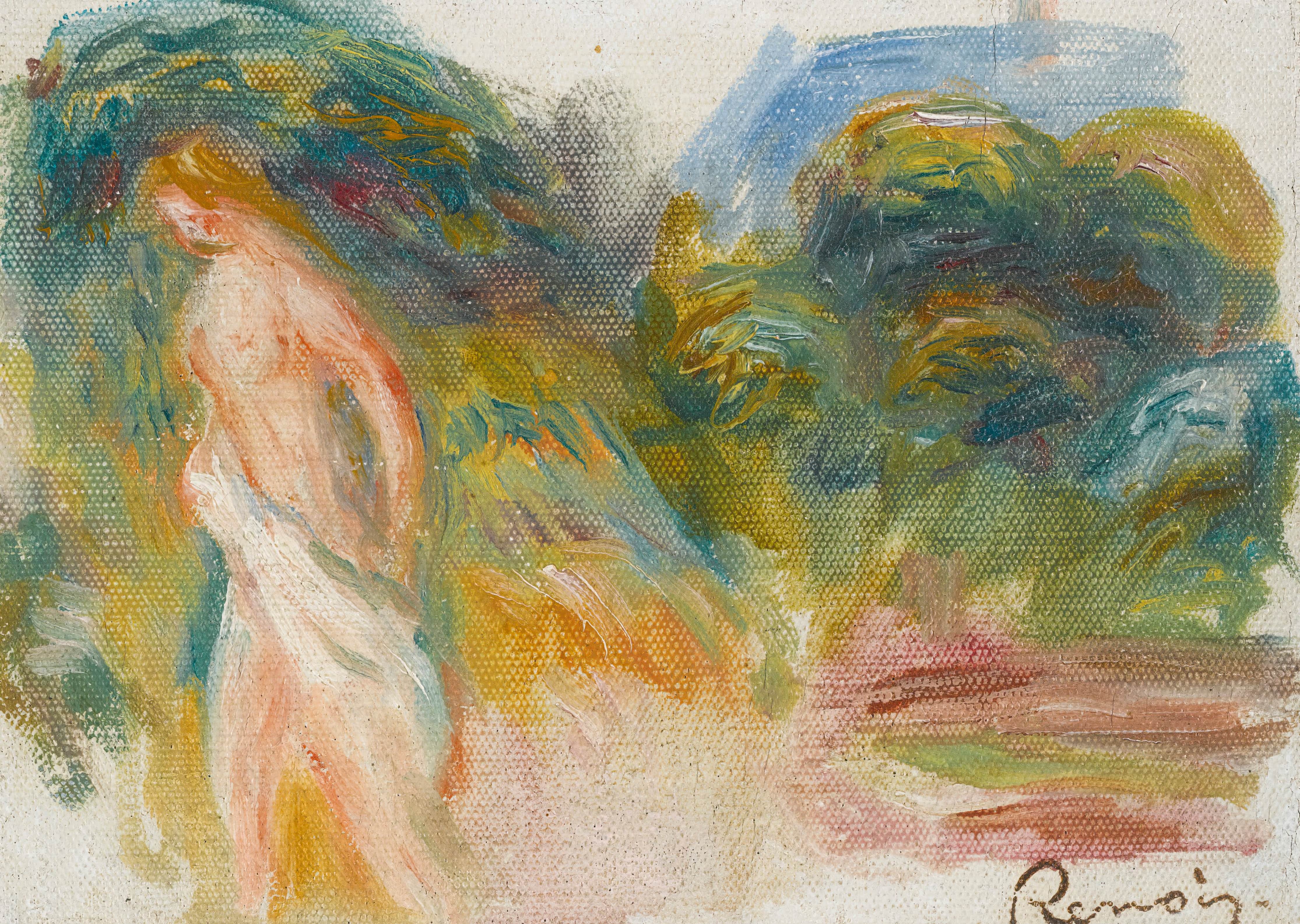 《裸体女人与风景》（Nude Woman and Landscape）｜皮埃尔-奥古斯特·雷诺阿 Pierre-Auguste Renoir｜约 1907