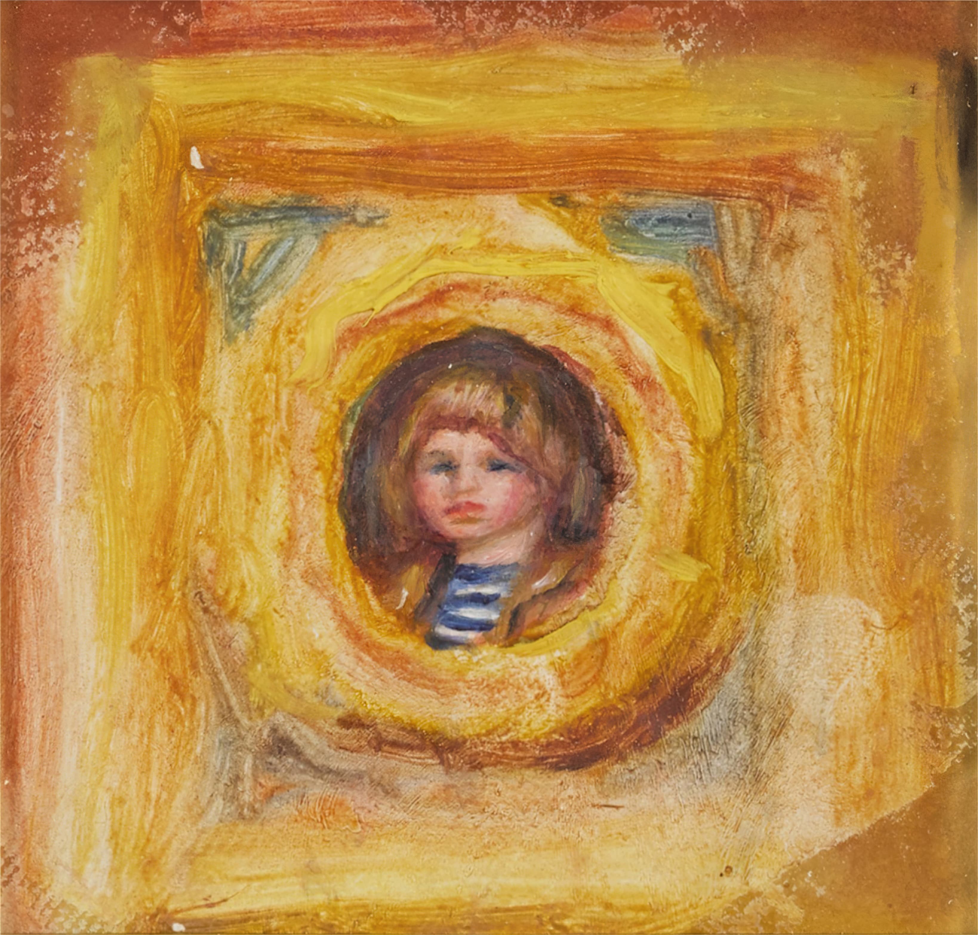 《克劳德·雷诺阿 (Claude Renoir) 佩戴奖章》（Claude Renoir in medallion）｜皮埃尔-奥古斯特·雷诺阿 Pierre-Auguste Renoir｜1908