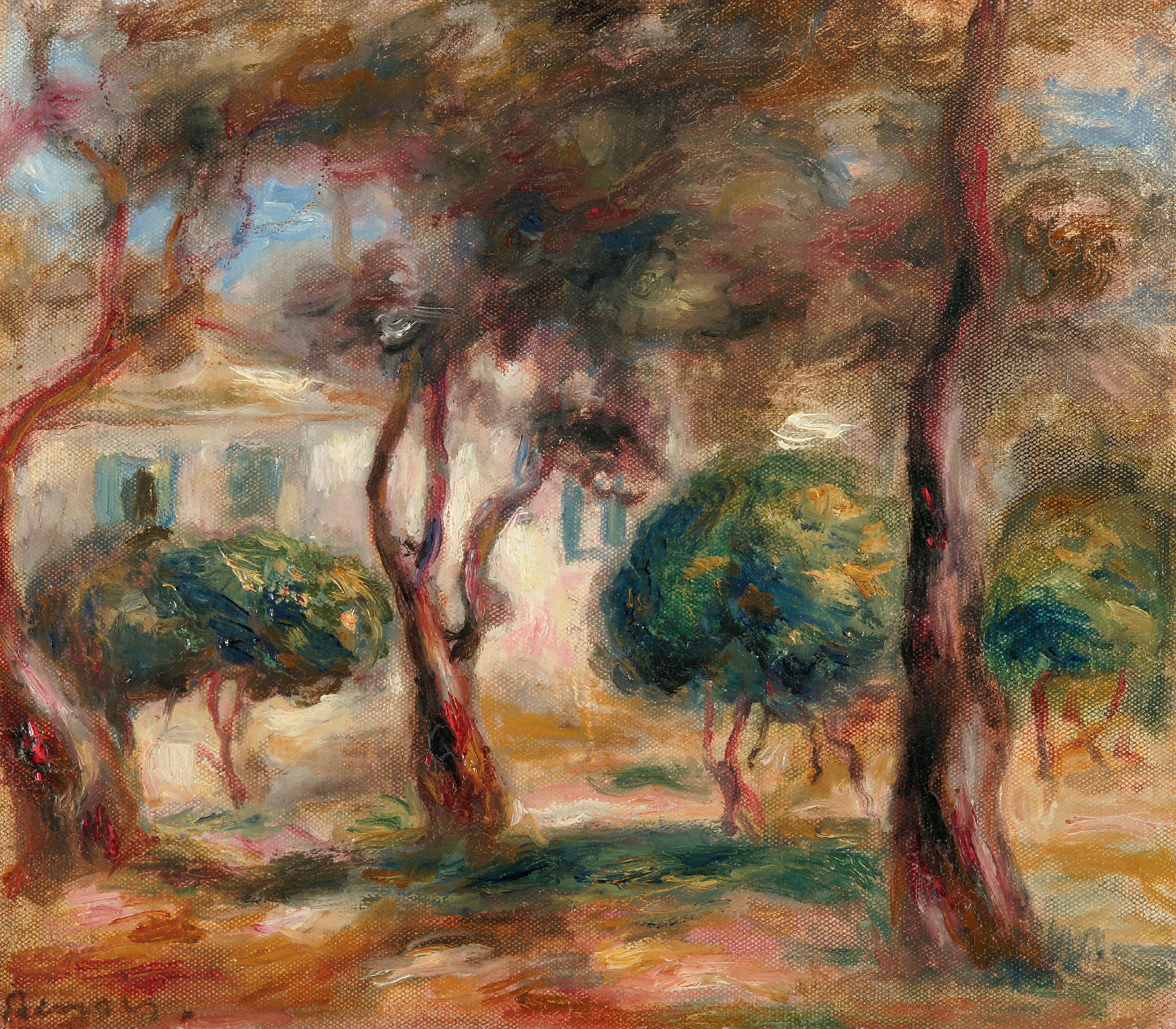 《科莱特花园》（The Collettes Garden）｜皮埃尔-奥古斯特·雷诺阿 Pierre-Auguste Renoir｜1909