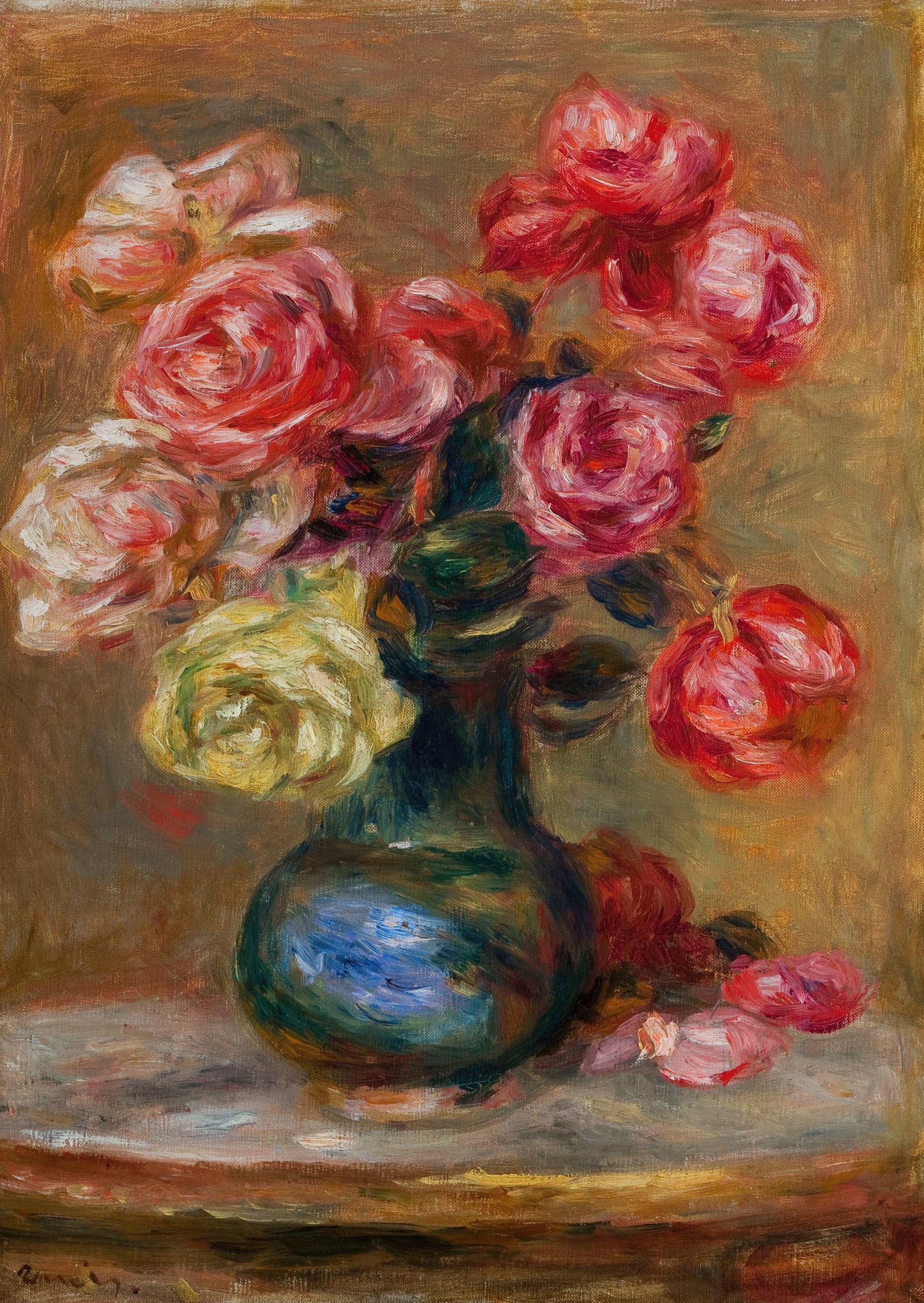 《花束》（The Bouquet）｜皮埃尔-奥古斯特·雷诺阿 Pierre-Auguste Renoir｜1910
