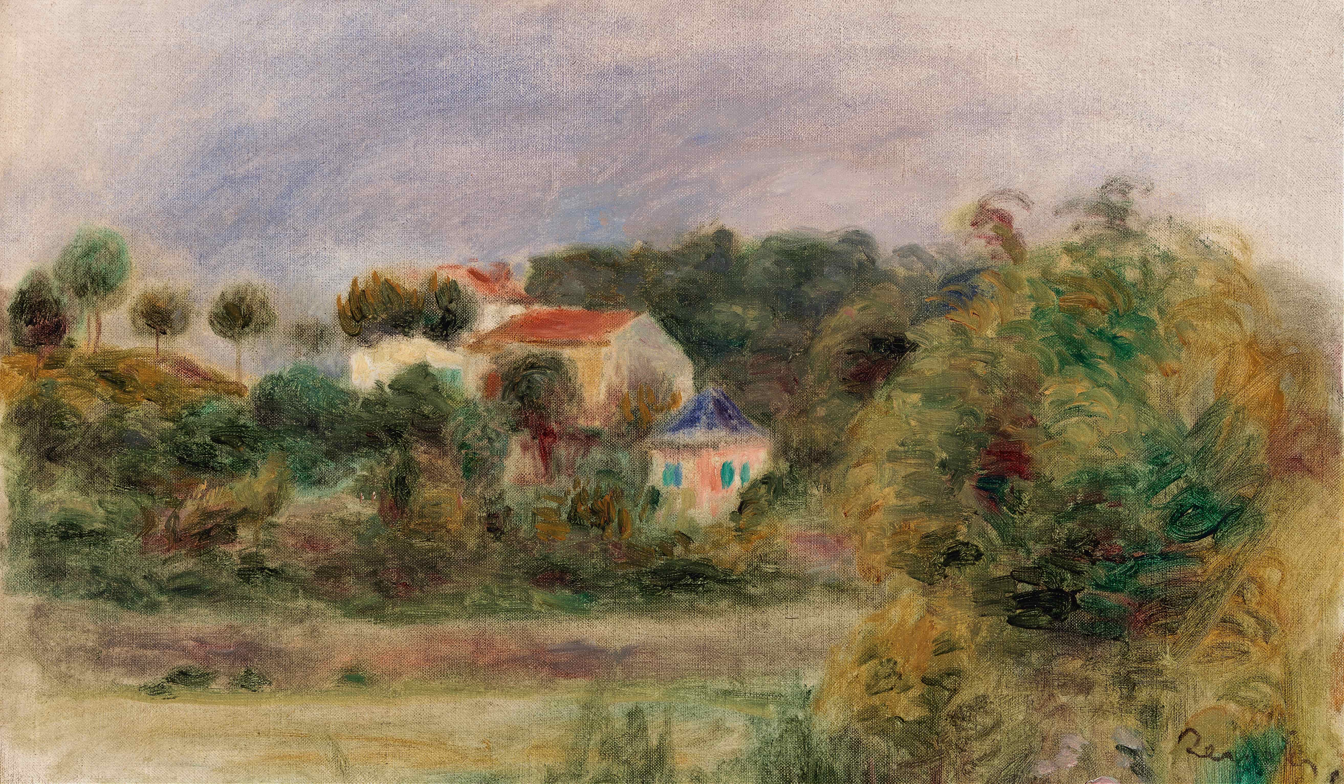 《公园里的房子》（Houses in a Park）｜皮埃尔-奥古斯特·雷诺阿 Pierre-Auguste Renoir｜约. 1911
