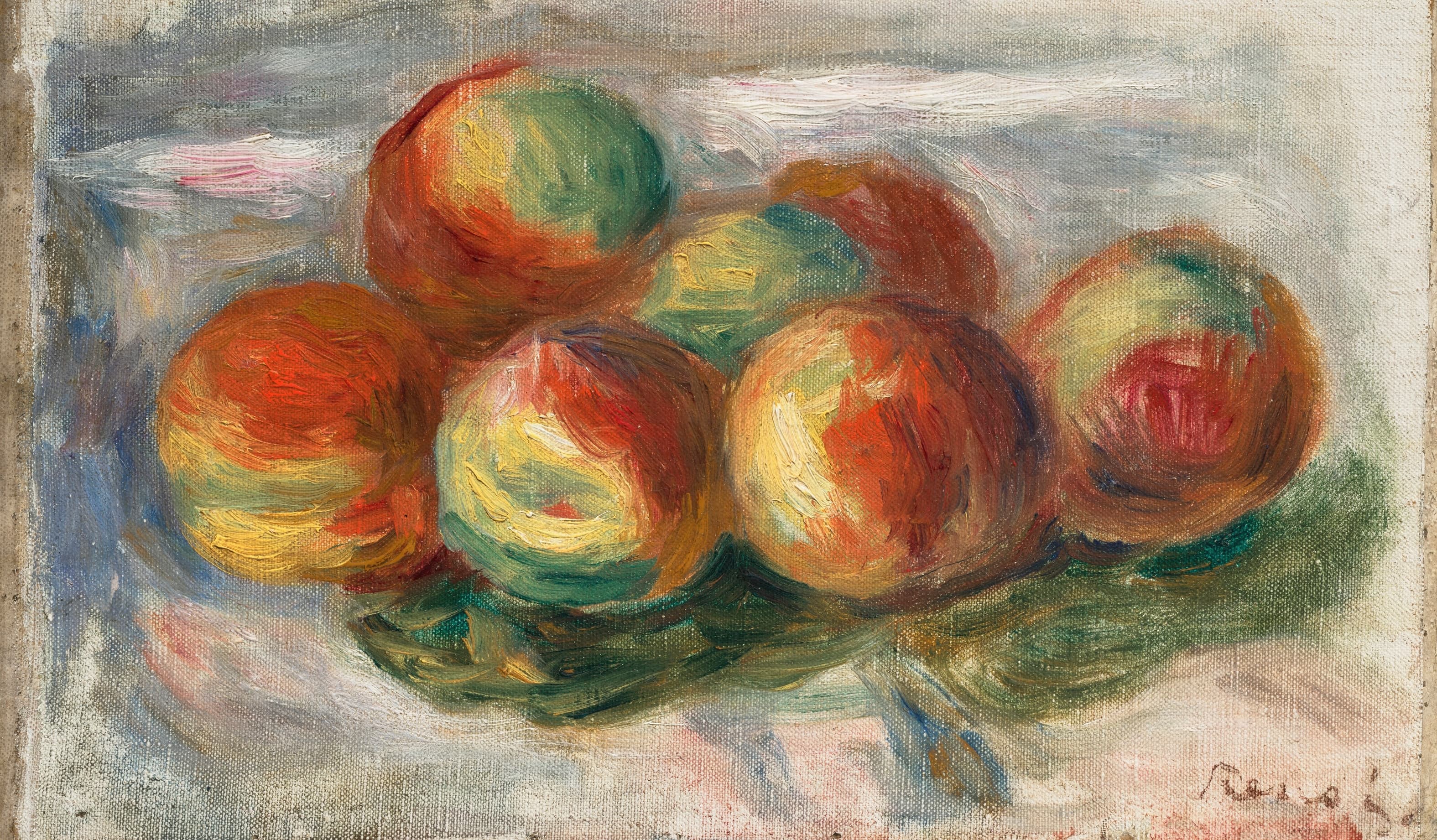 《桃子》（Peaches）｜皮埃尔-奥古斯特·雷诺阿 Pierre-Auguste Renoir｜1911