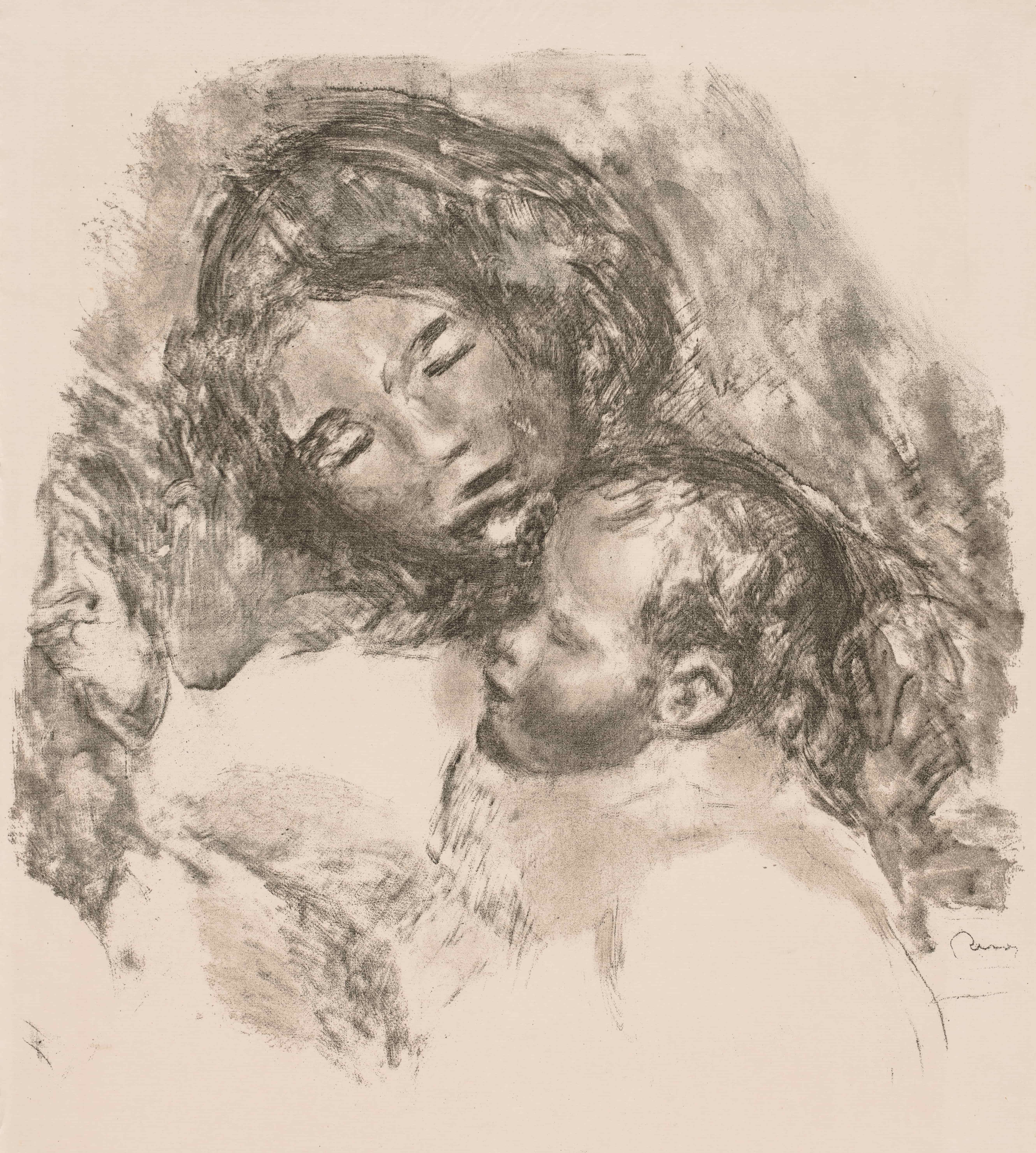 《母性》（Motherhood）｜皮埃尔-奥古斯特·雷诺阿 Pierre-Auguste Renoir｜约. 1912