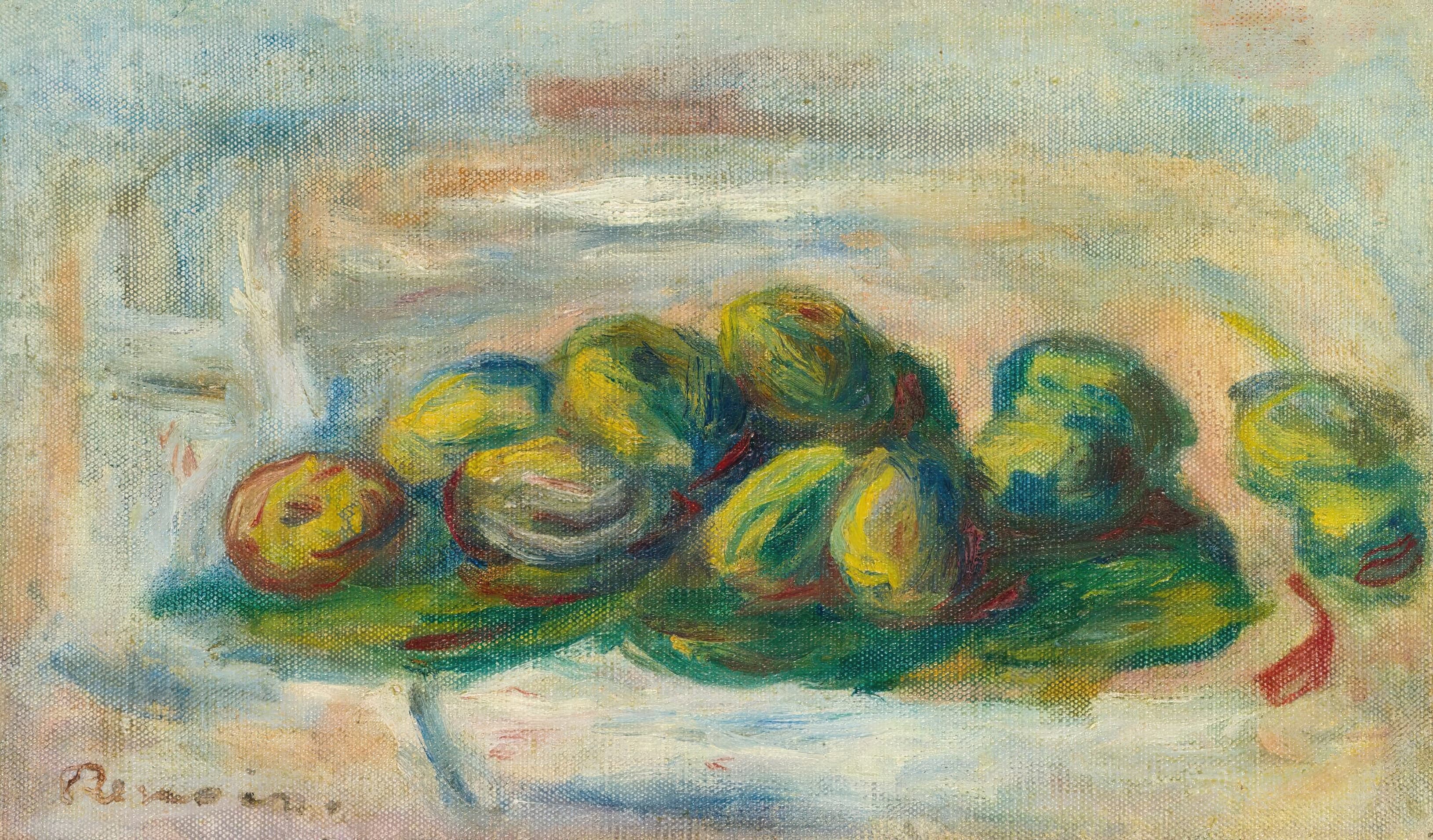 《静物与杏仁》（Still Life With Almonds）｜皮埃尔-奥古斯特·雷诺阿 Pierre-Auguste Renoir｜1912