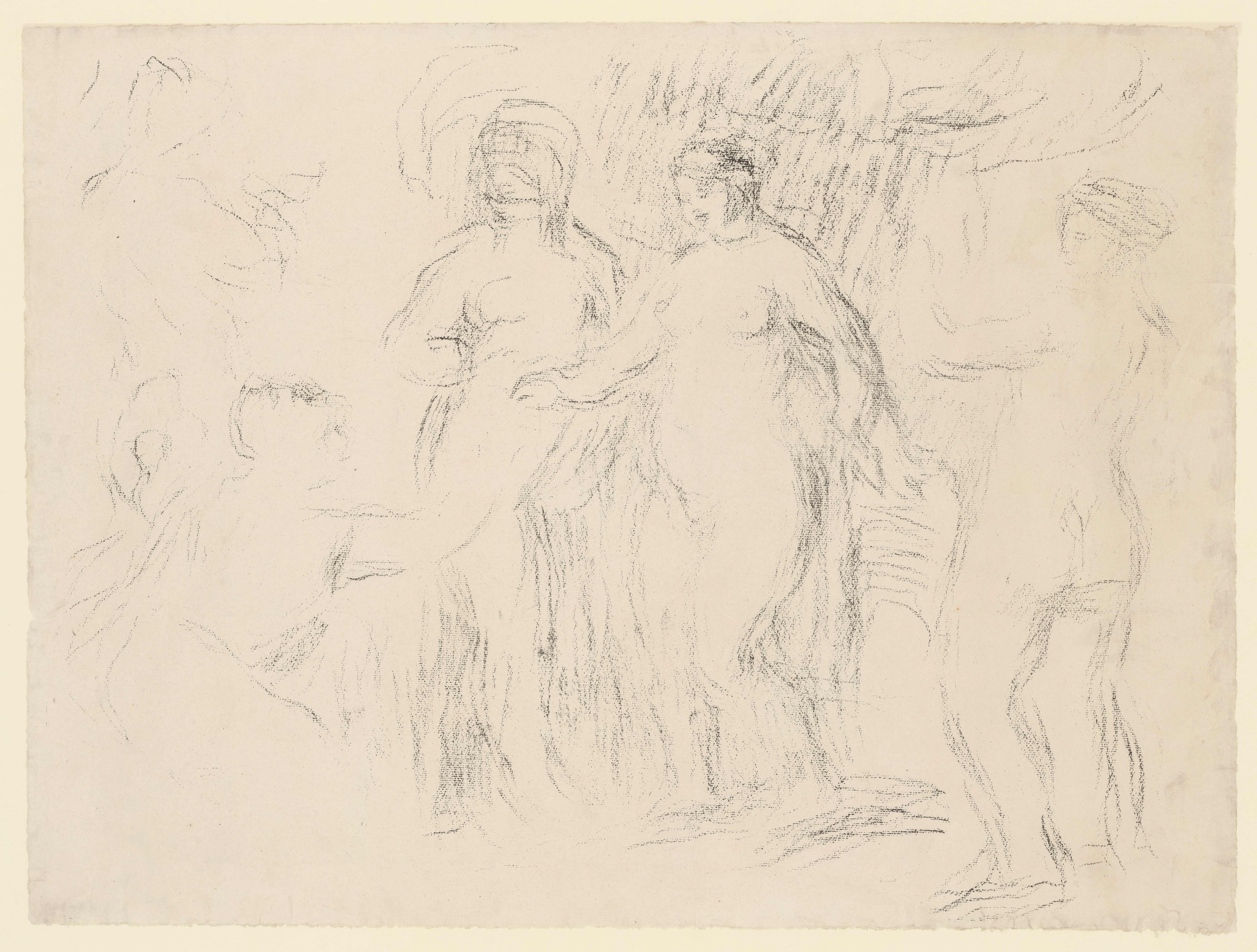 《沐浴者》（The bathers）｜皮埃尔-奥古斯特·雷诺阿 Pierre-Auguste Renoir｜1914