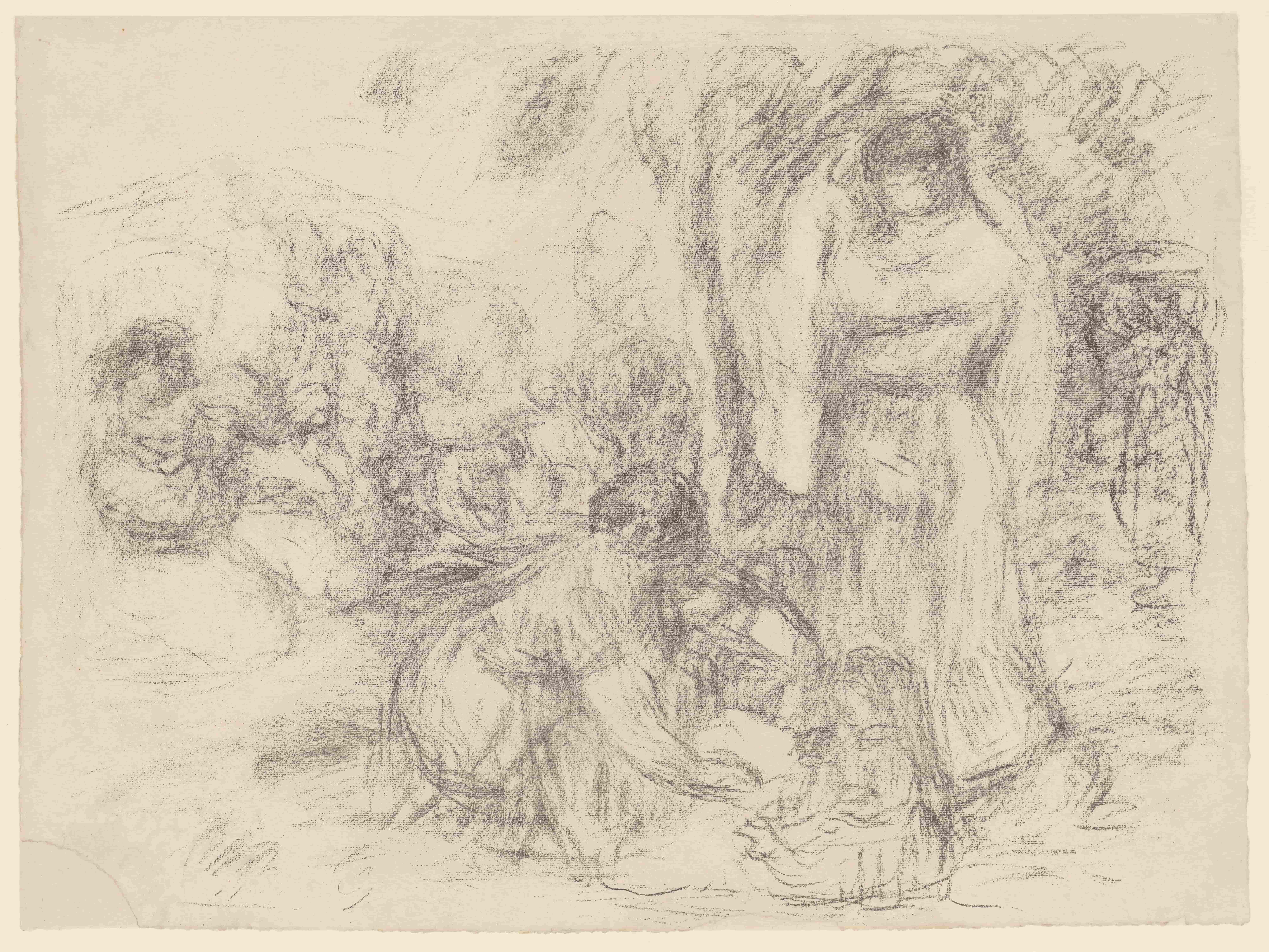 《垫圈》（The Washers）｜皮埃尔-奥古斯特·雷诺阿 Pierre-Auguste Renoir｜1914