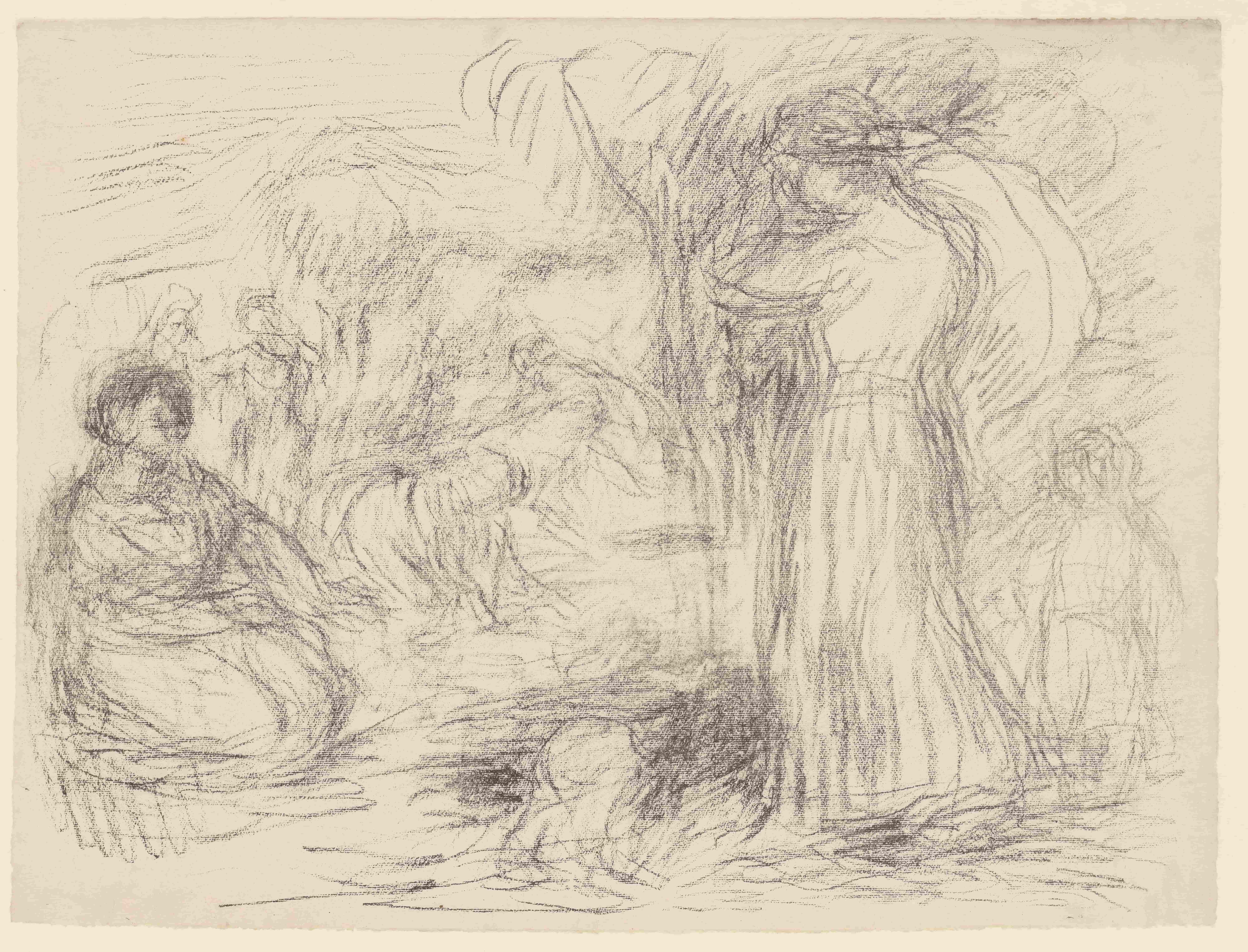 《垫圈》（The Washers）｜皮埃尔-奥古斯特·雷诺阿 Pierre-Auguste Renoir｜1914