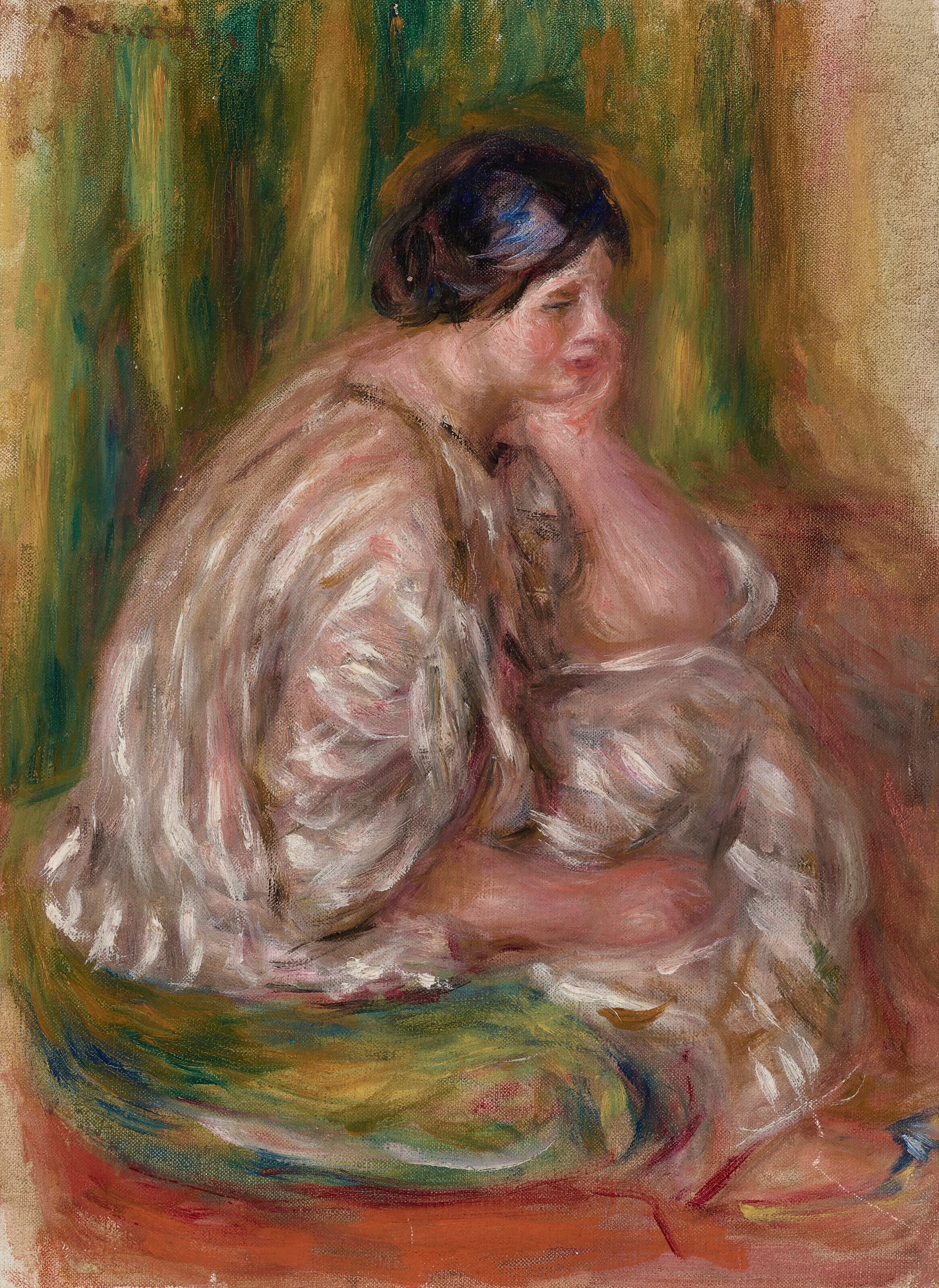 《东方服装的女人》（Woman in oriental costume）｜皮埃尔-奥古斯特·雷诺阿 Pierre-Auguste Renoir｜约 1914–1915