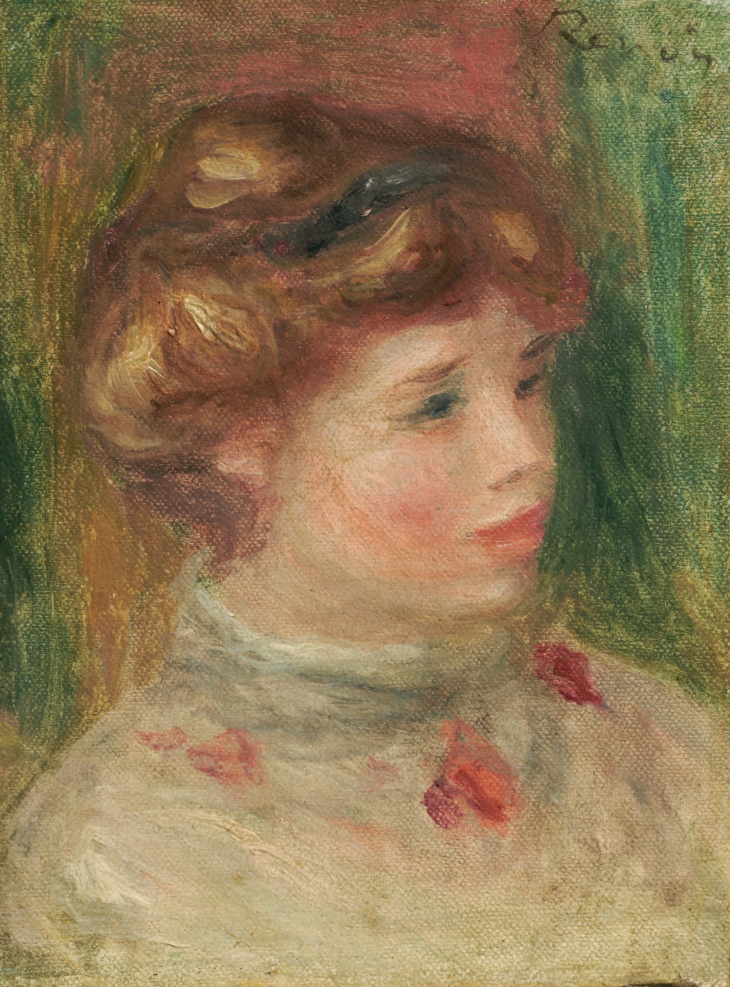 《一个女人的肖像》（Portrait of a woman）｜皮埃尔-奥古斯特·雷诺阿 Pierre-Auguste Renoir｜1915