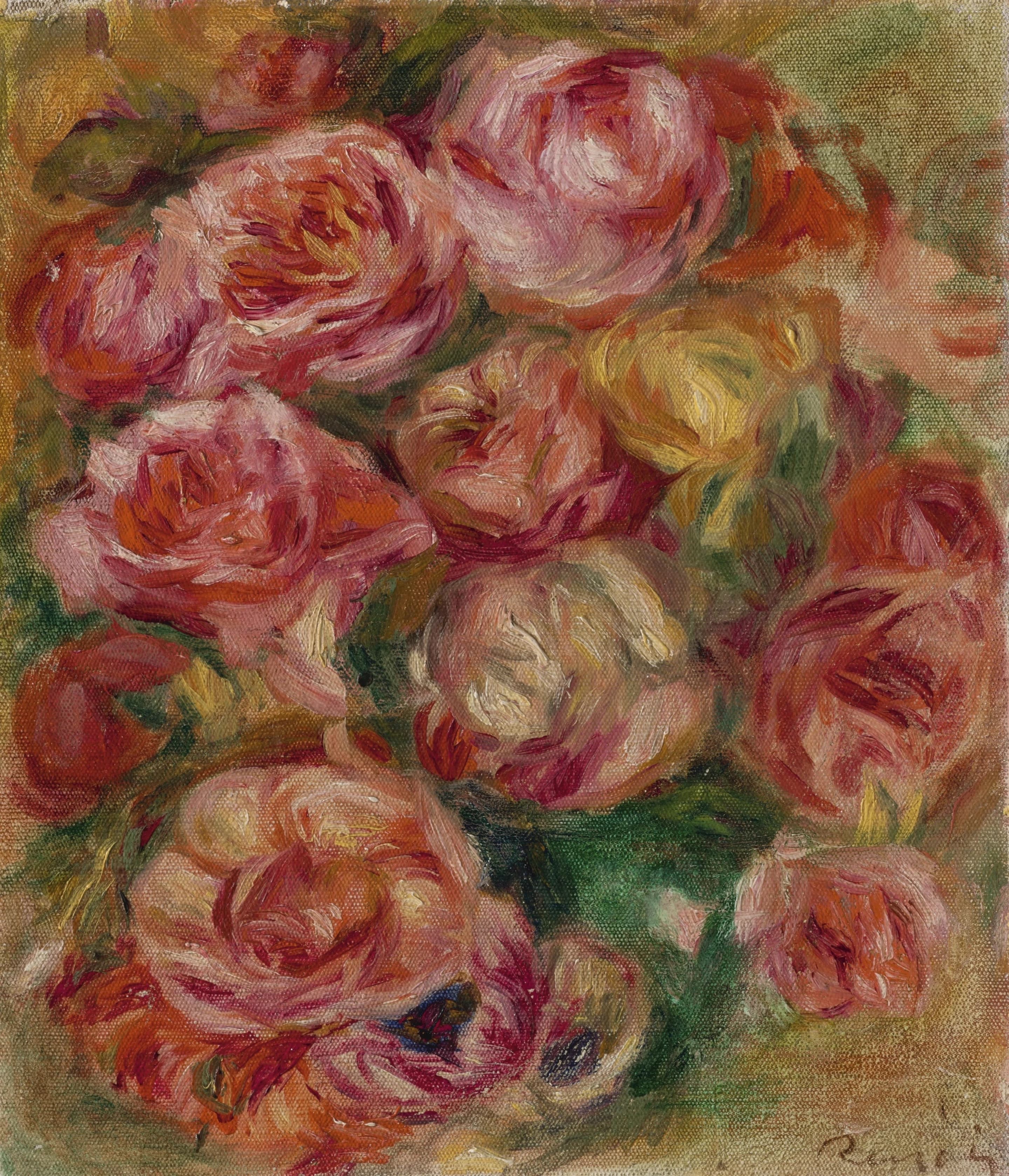 《玫瑰投掷》（Rose throw）｜皮埃尔-奥古斯特·雷诺阿 Pierre-Auguste Renoir｜1915