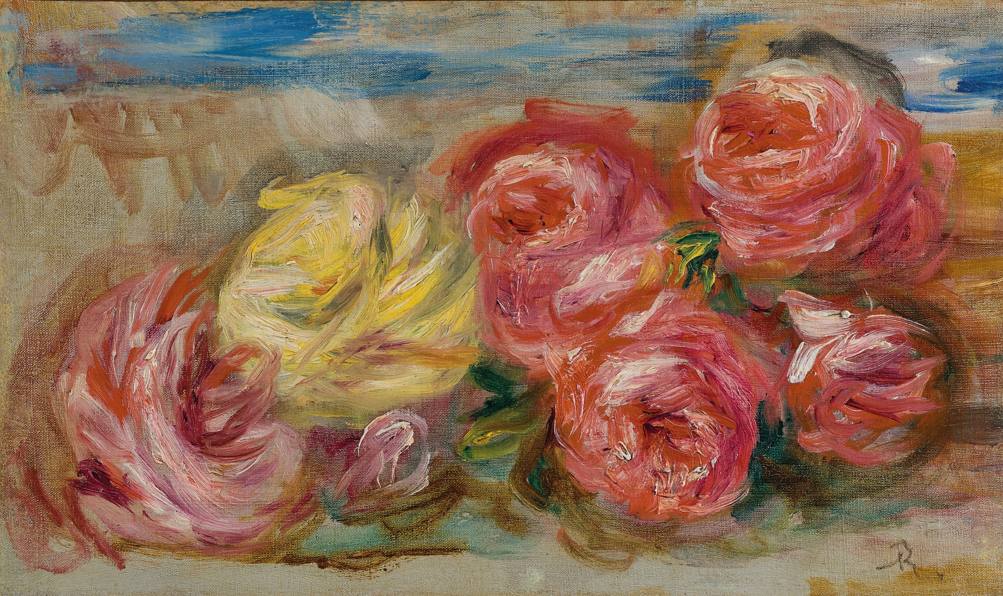 《玫瑰》（Roses）｜皮埃尔-奥古斯特·雷诺阿 Pierre-Auguste Renoir｜1915