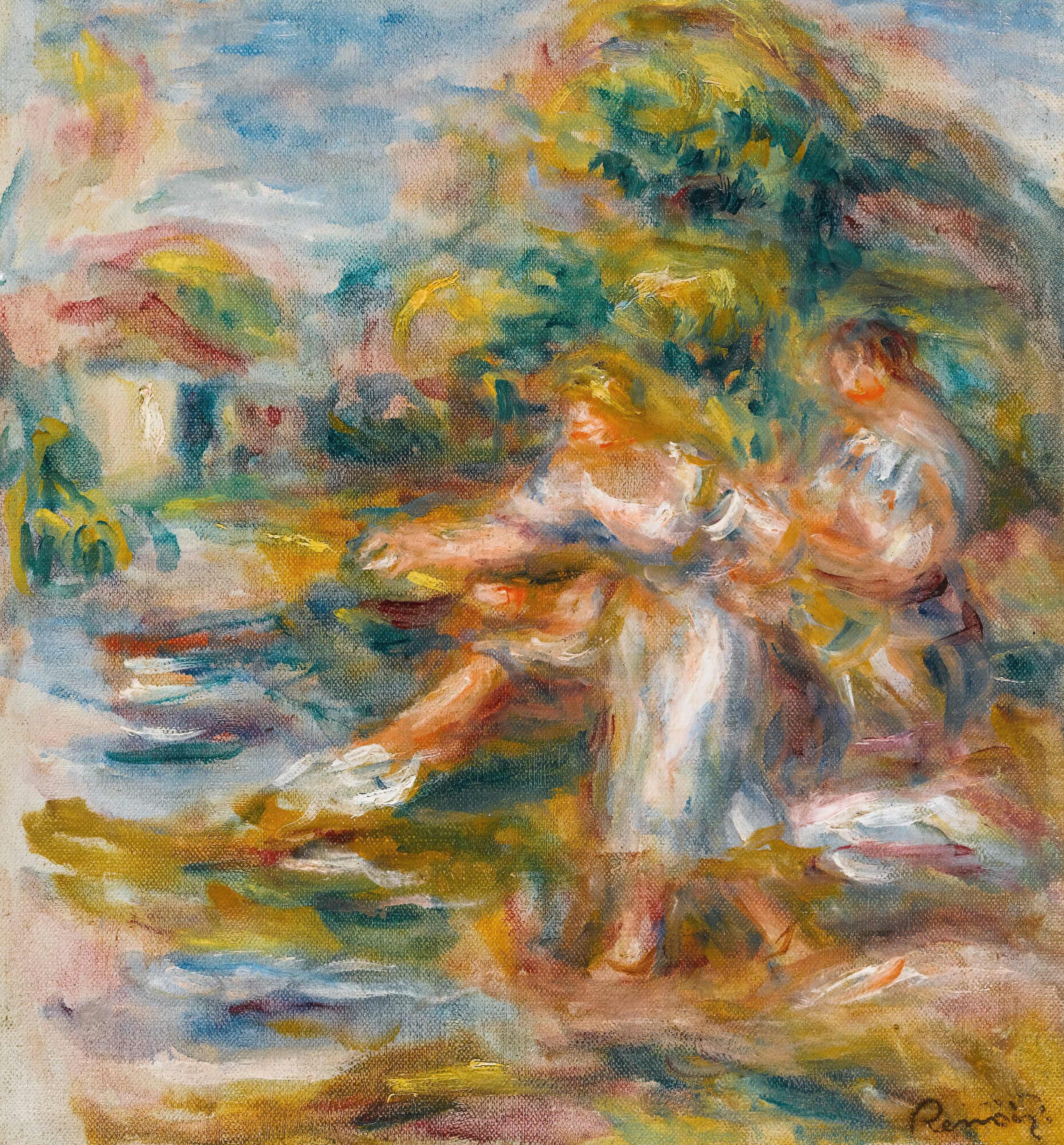 《钓鱼者》（Anglers）｜皮埃尔-奥古斯特·雷诺阿 Pierre-Auguste Renoir｜1917