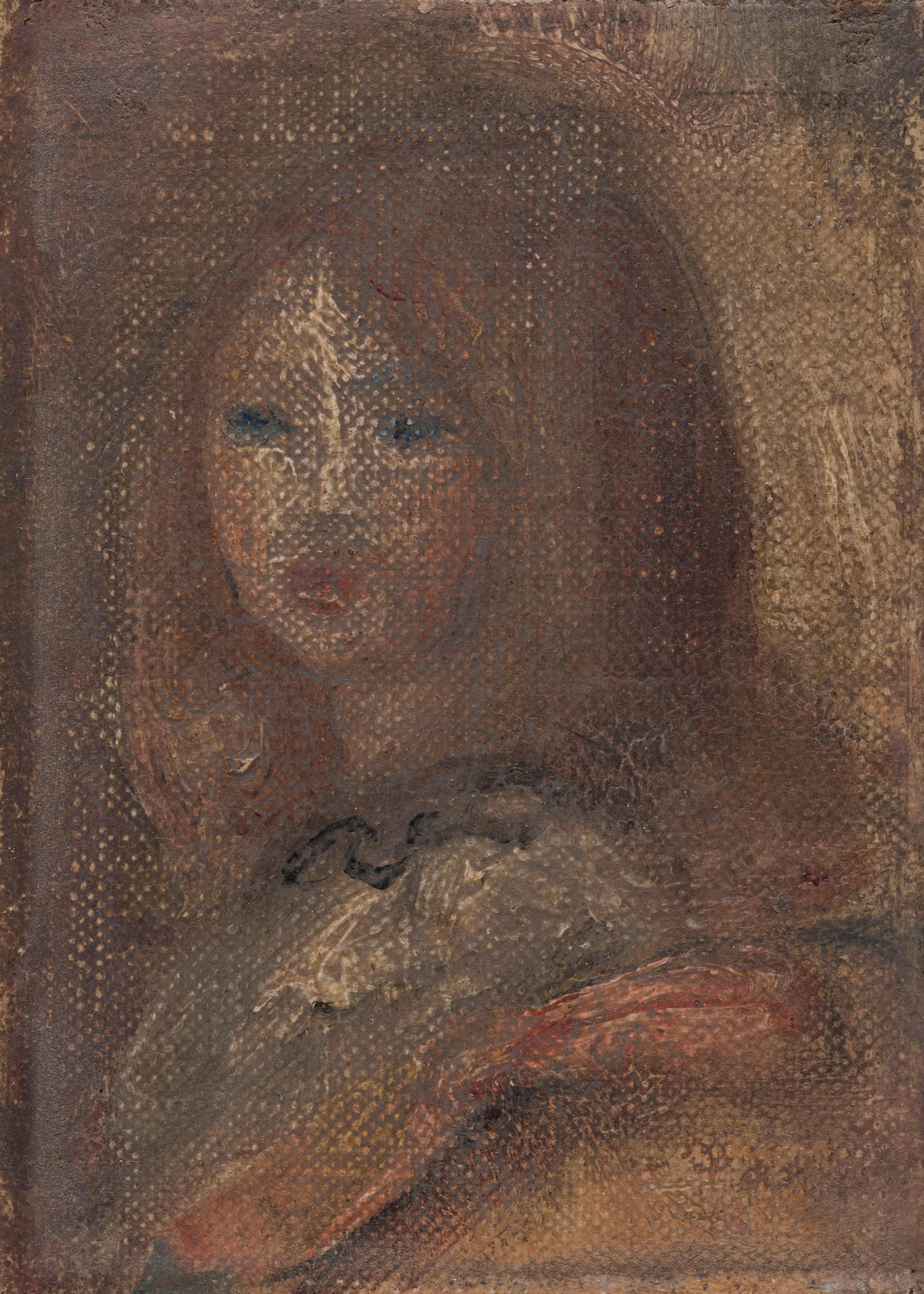 《小女孩头像》（Little girl's head）｜皮埃尔-奥古斯特·雷诺阿 Pierre-Auguste Renoir｜1917