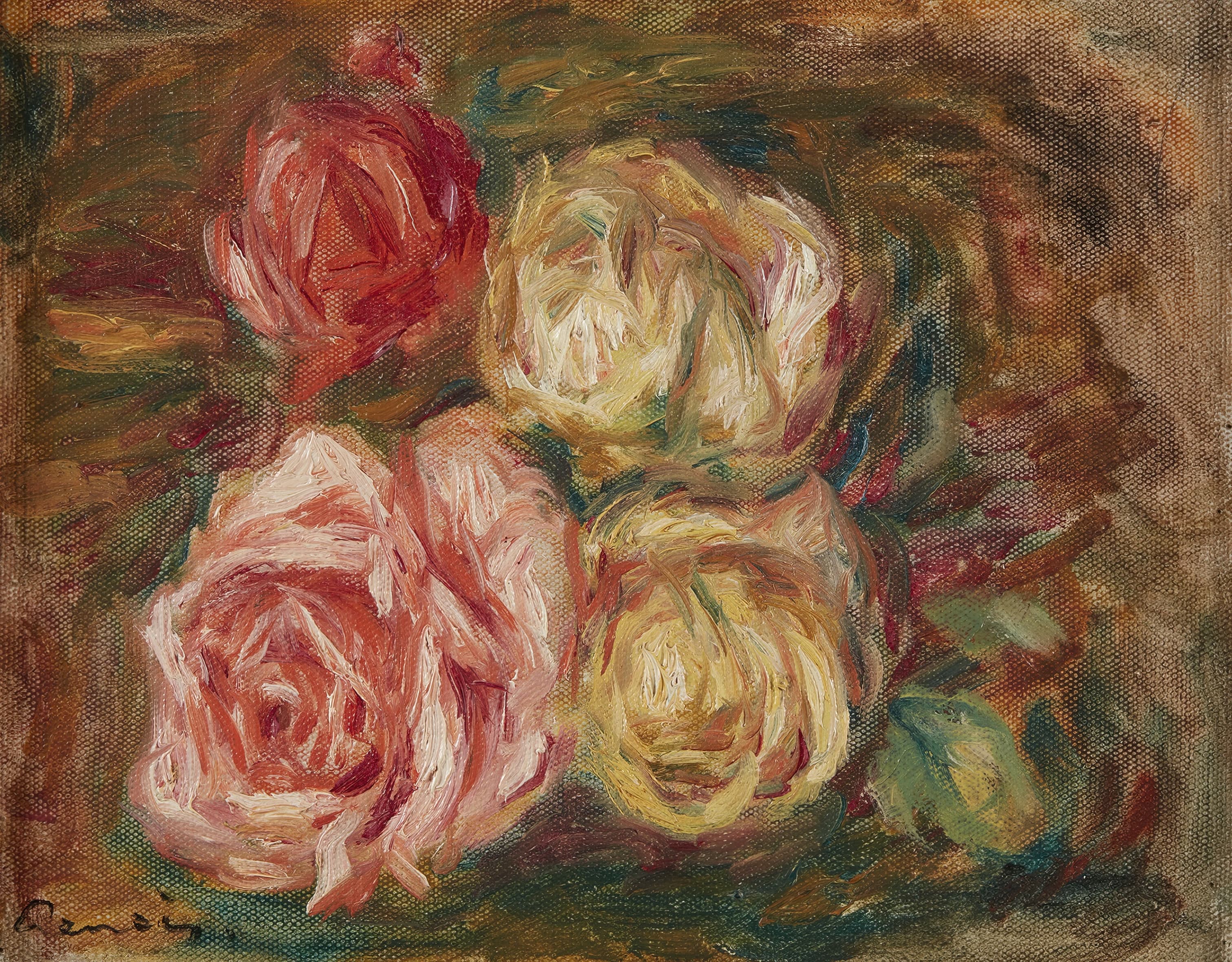 《玫瑰》（Roses）｜皮埃尔-奥古斯特·雷诺阿 Pierre-Auguste Renoir｜1917