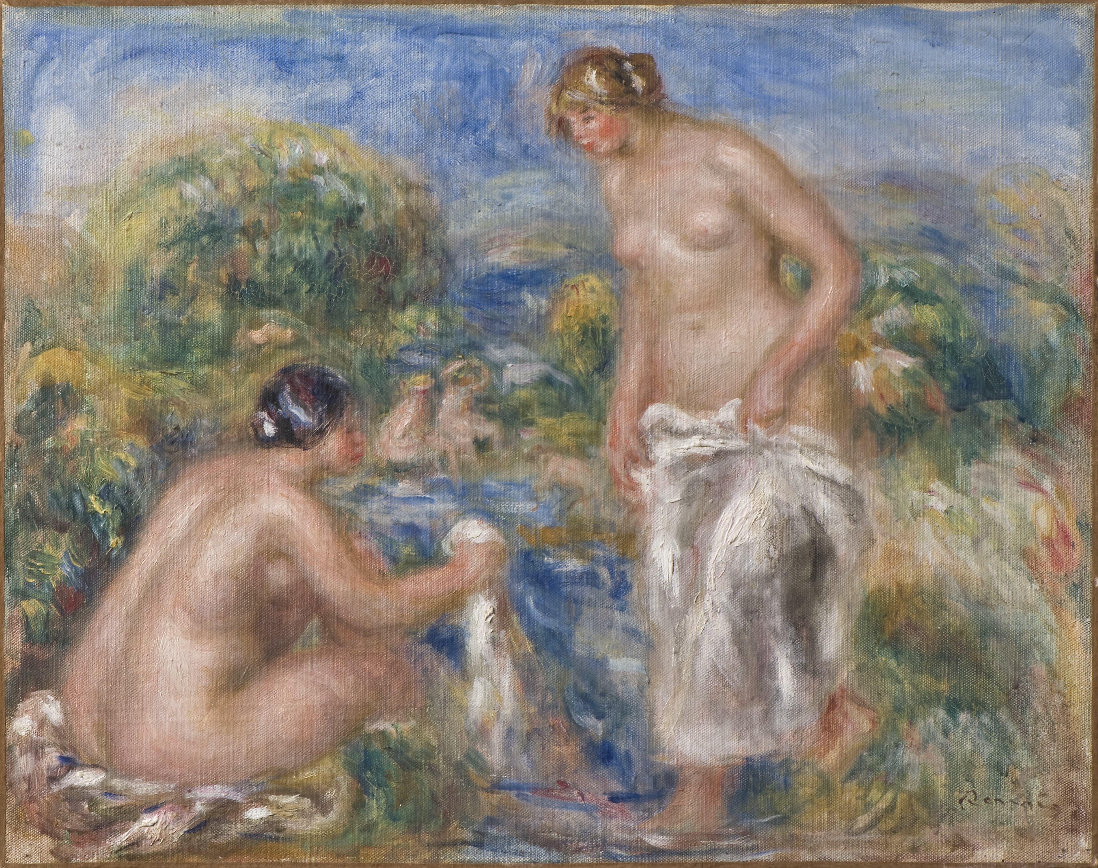 《洗澡的女人》（Bathing Women）｜皮埃尔-奥古斯特·雷诺阿 Pierre-Auguste Renoir｜不明