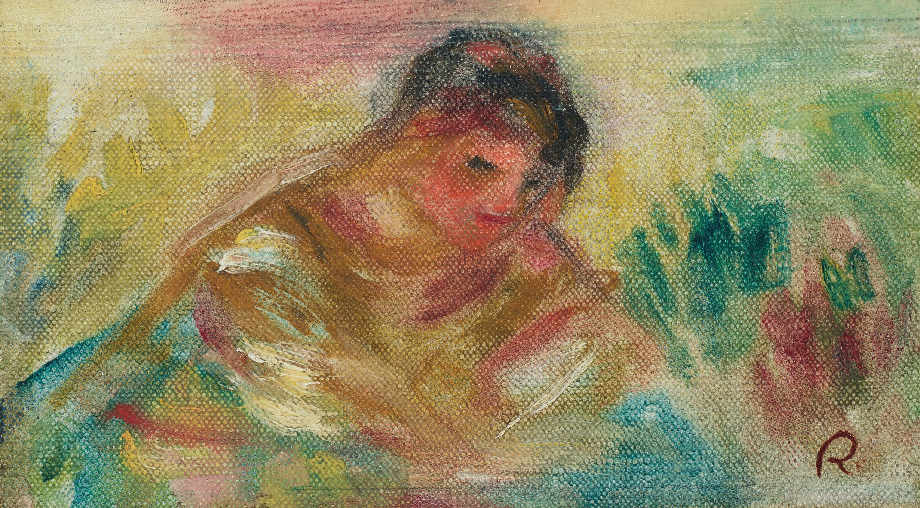 《女性半身像（片段）》（Bust of a woman (fragment)）｜皮埃尔-奥古斯特·雷诺阿 Pierre-Auguste Renoir｜不明