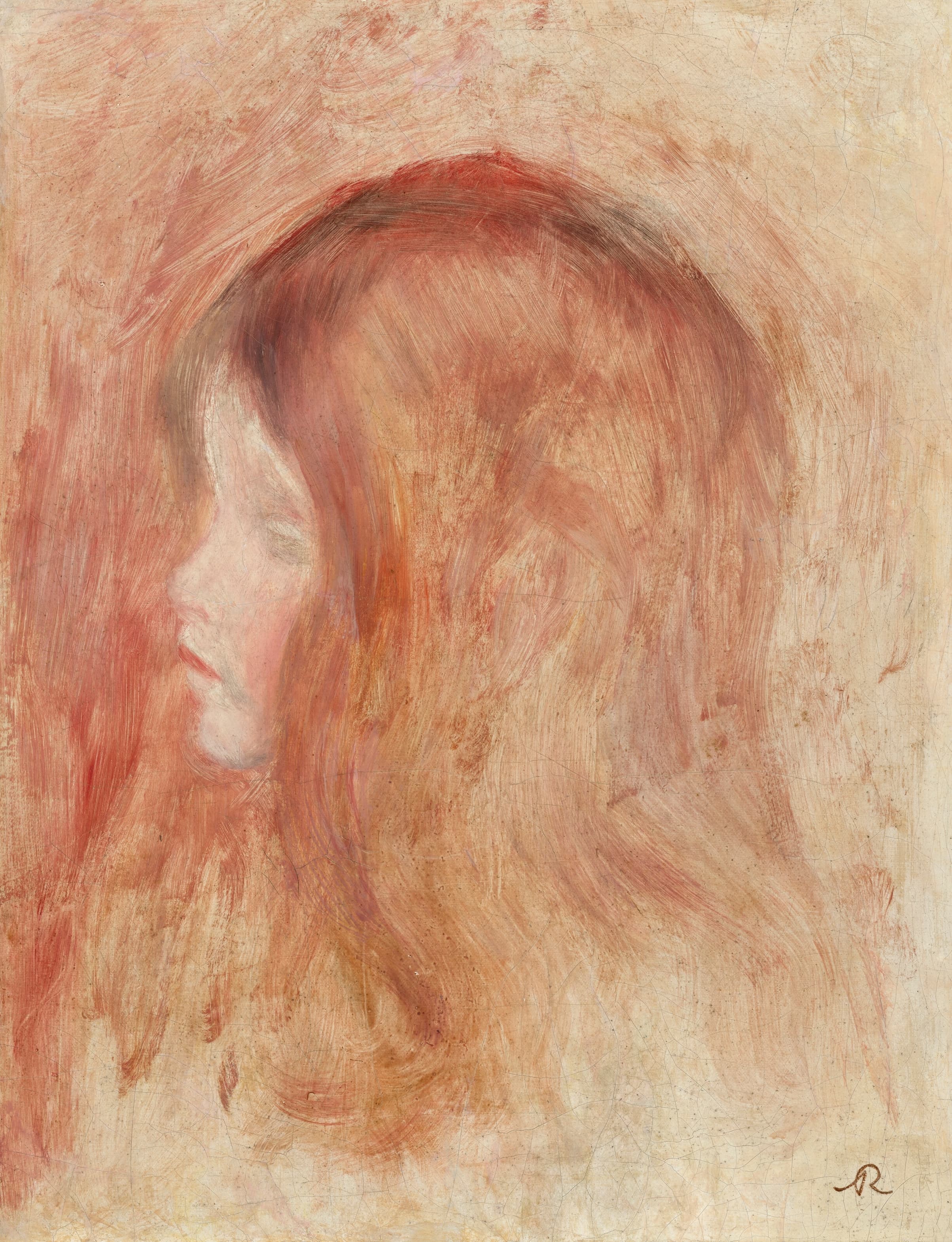 《孩子的头部侧面》（Child's head in profile）｜皮埃尔-奥古斯特·雷诺阿 Pierre-Auguste Renoir｜不明