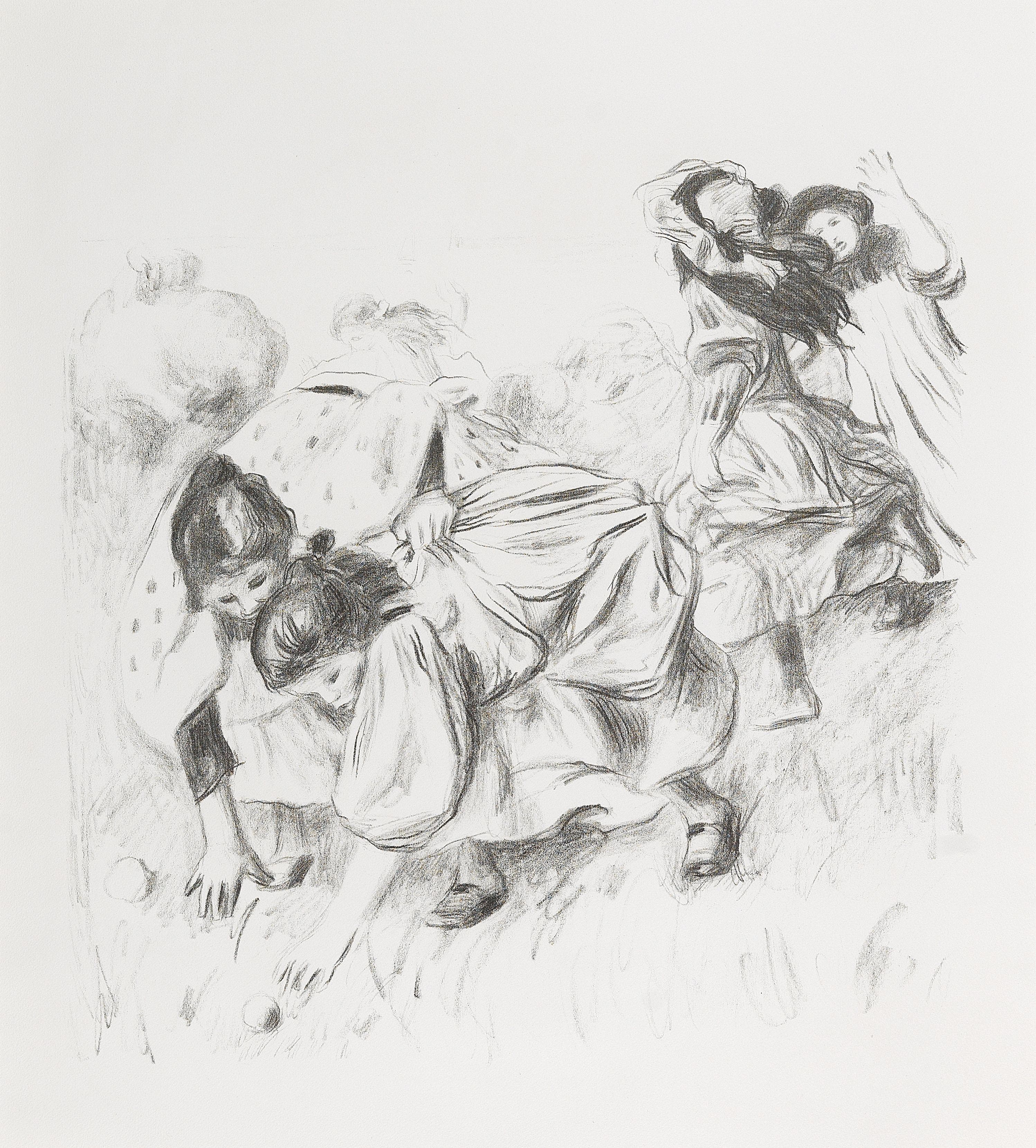 《孩子们打球》（Children playing ball）｜皮埃尔-奥古斯特·雷诺阿 Pierre-Auguste Renoir｜不明
