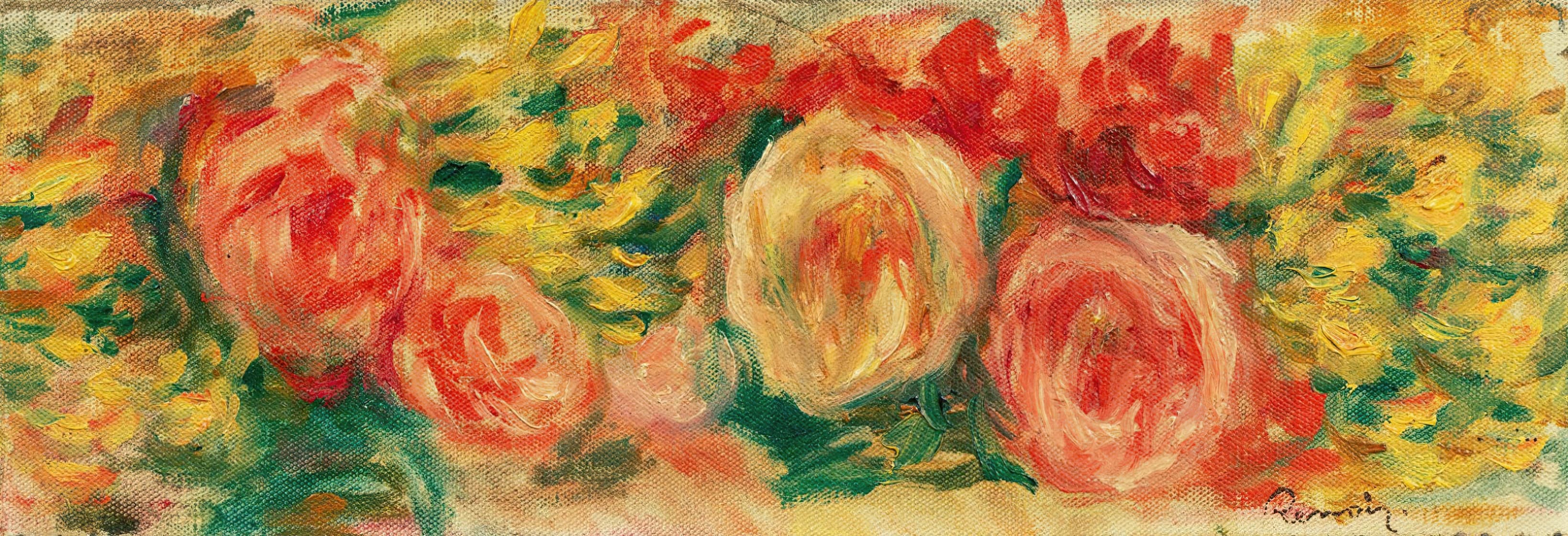 《花抛》（Flower throw）｜皮埃尔-奥古斯特·雷诺阿 Pierre-Auguste Renoir｜不明
