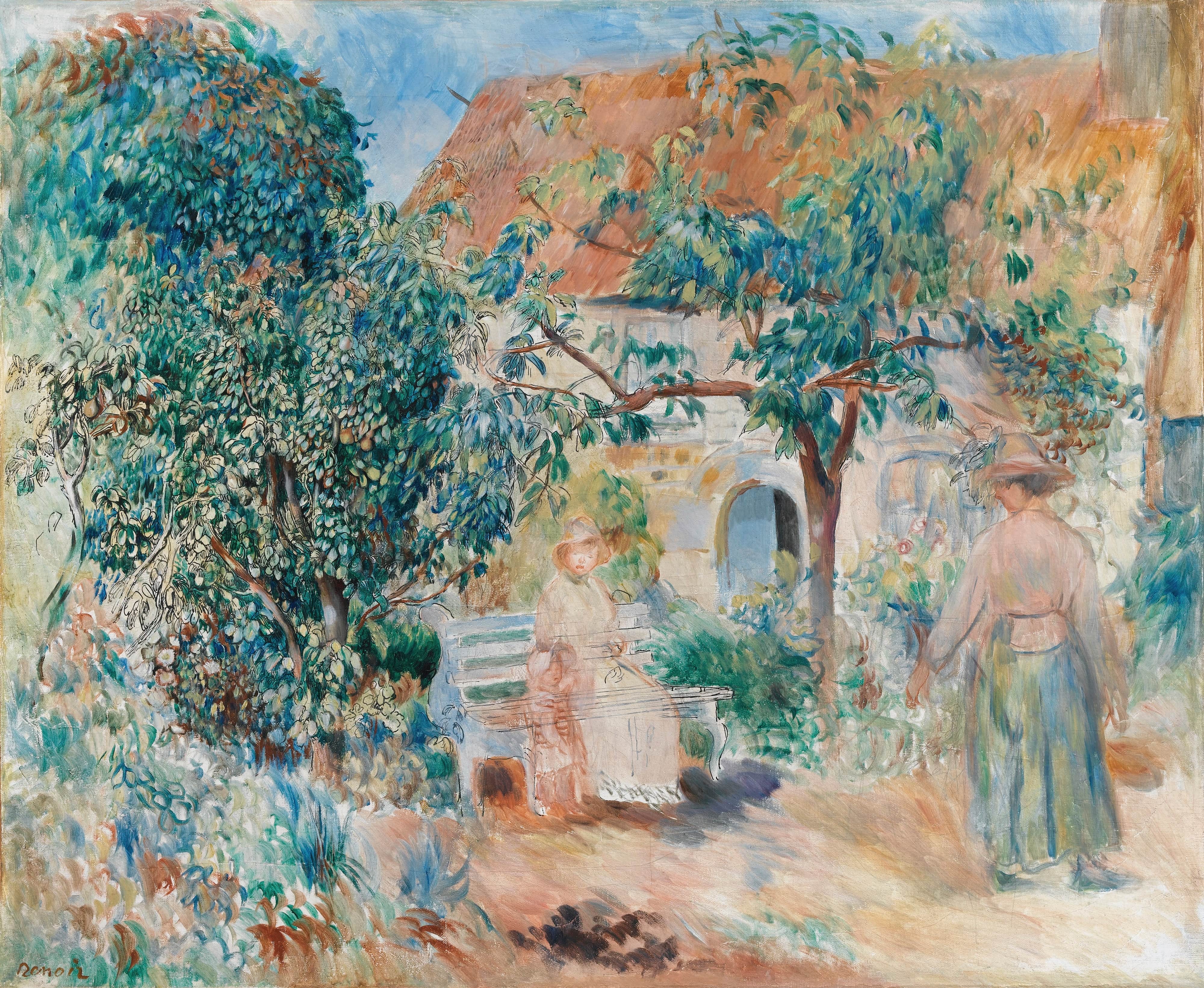 《在布列塔尼的花园里》（In the Garden in Brittany）｜皮埃尔-奥古斯特·雷诺阿 Pierre-Auguste Renoir｜不明
