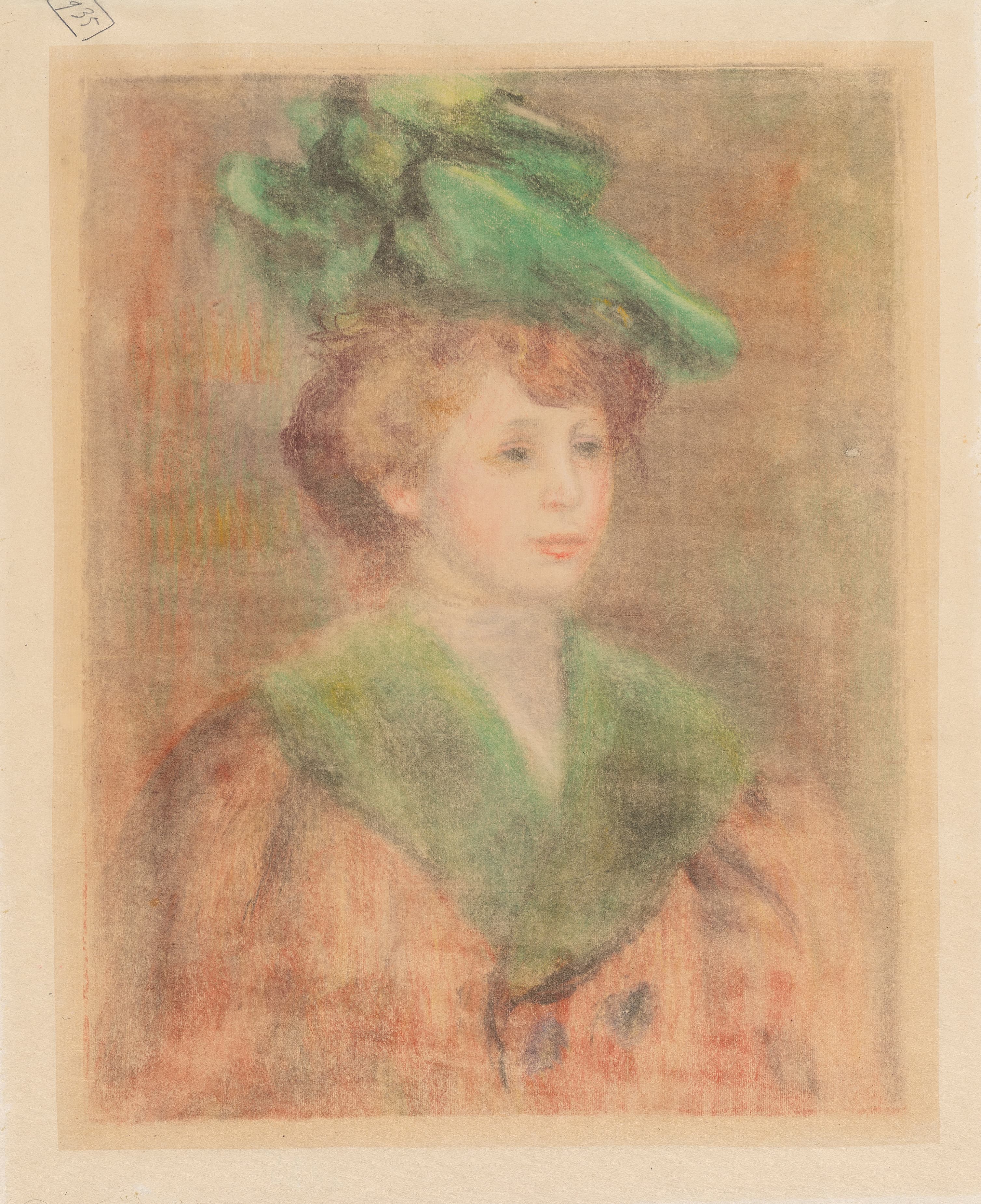 《戴绿帽子的女士（Mlle. Dieterle）》（Lady With Green Hat (Mlle. Dieterle)）｜皮埃尔-奥古斯特·雷诺阿 Pierre-Auguste Renoir｜不明