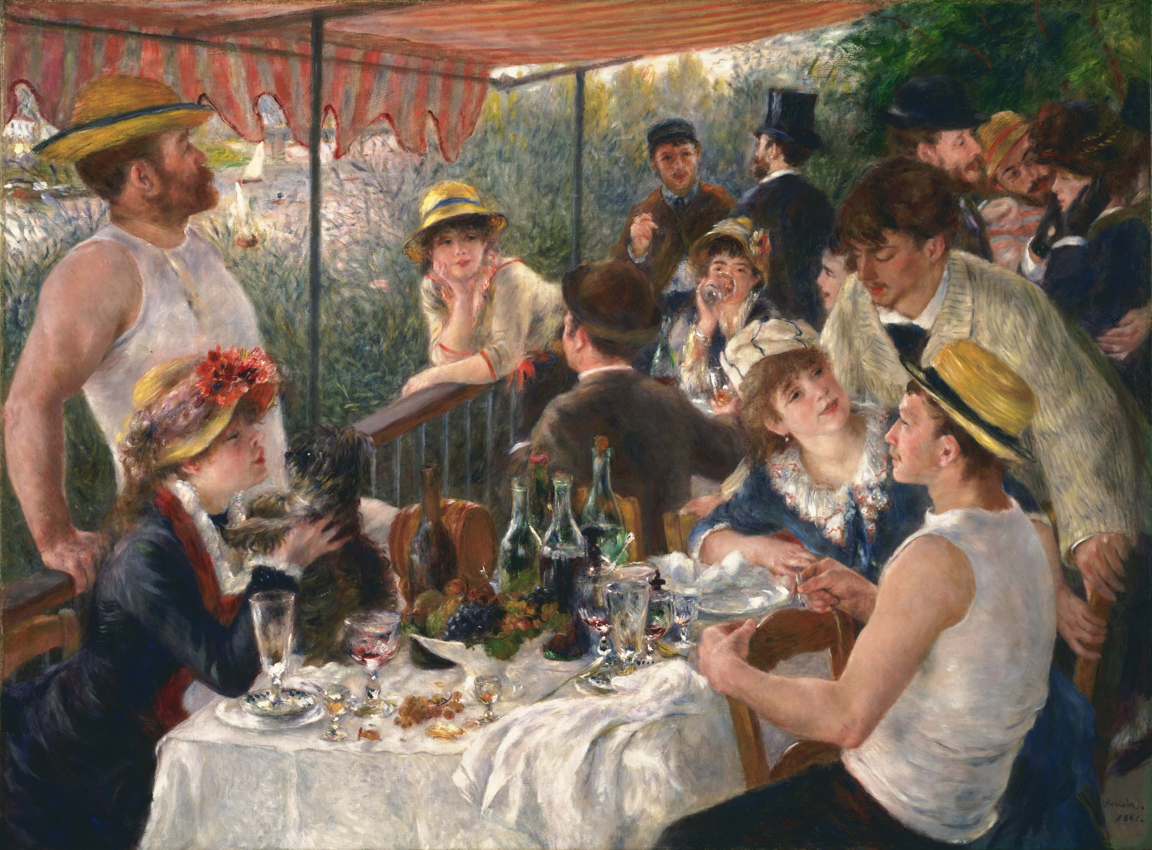 《划船派对午餐》（Luncheon of the Boating Party）｜皮埃尔-奥古斯特·雷诺阿 Pierre-Auguste Renoir｜不明