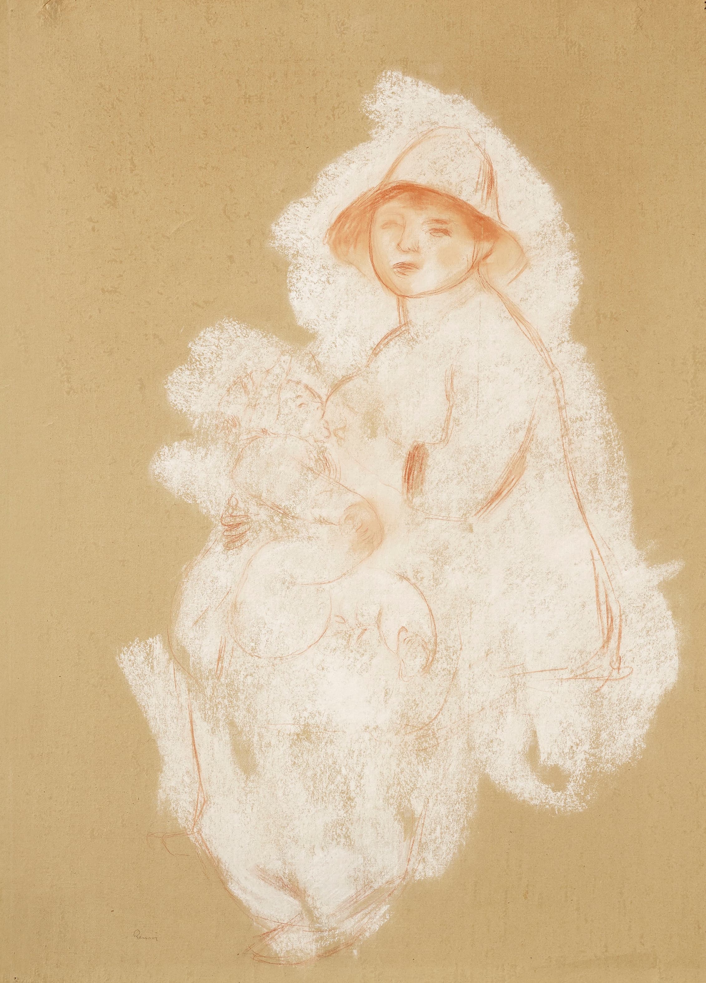 《母亲和孩子（产妇）》（Mother and child (Maternity)）｜皮埃尔-奥古斯特·雷诺阿 Pierre-Auguste Renoir｜不明