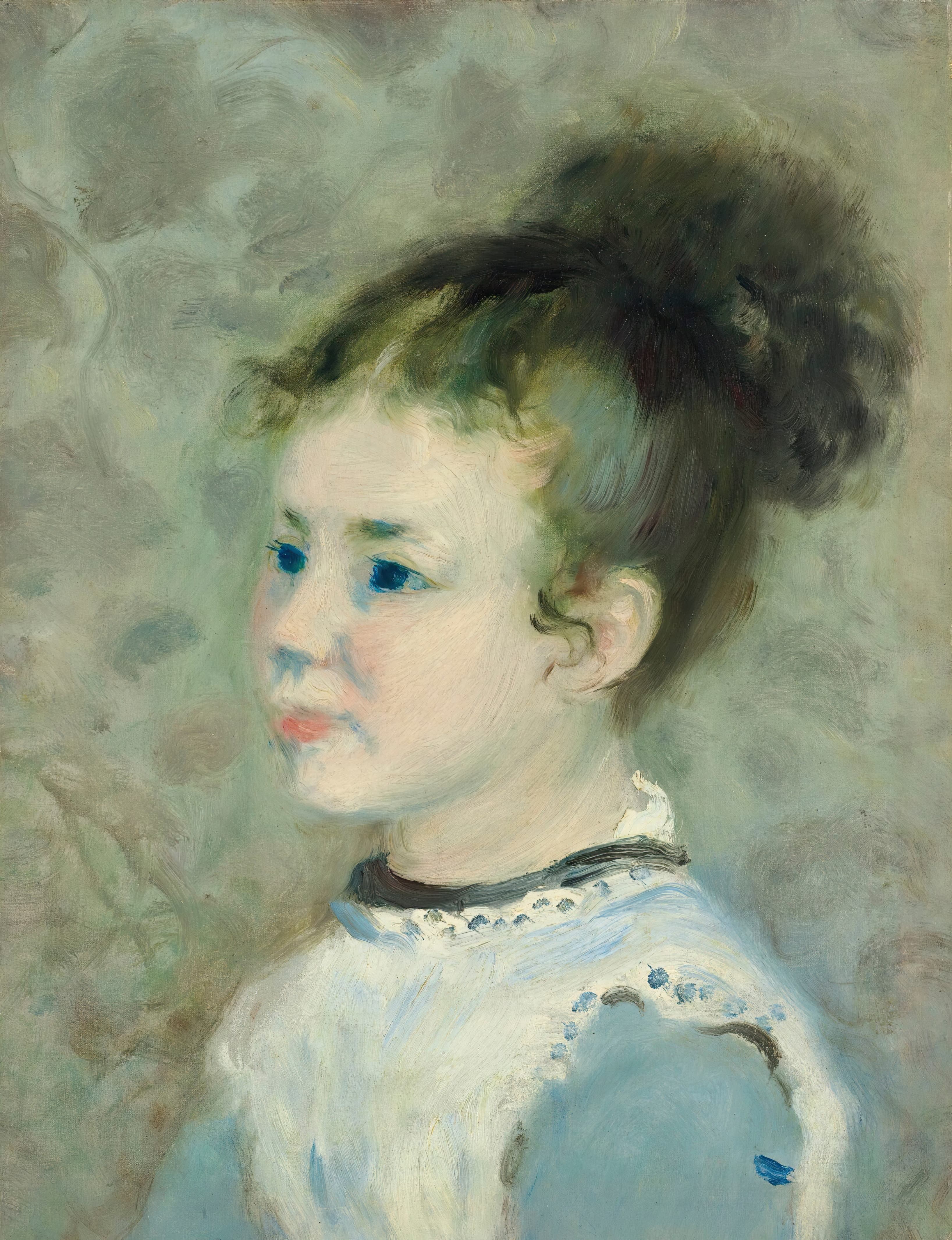 《珍妮·西斯莱的肖像》（Portrait of Jeanne Sisley）｜皮埃尔-奥古斯特·雷诺阿 Pierre-Auguste Renoir｜不明