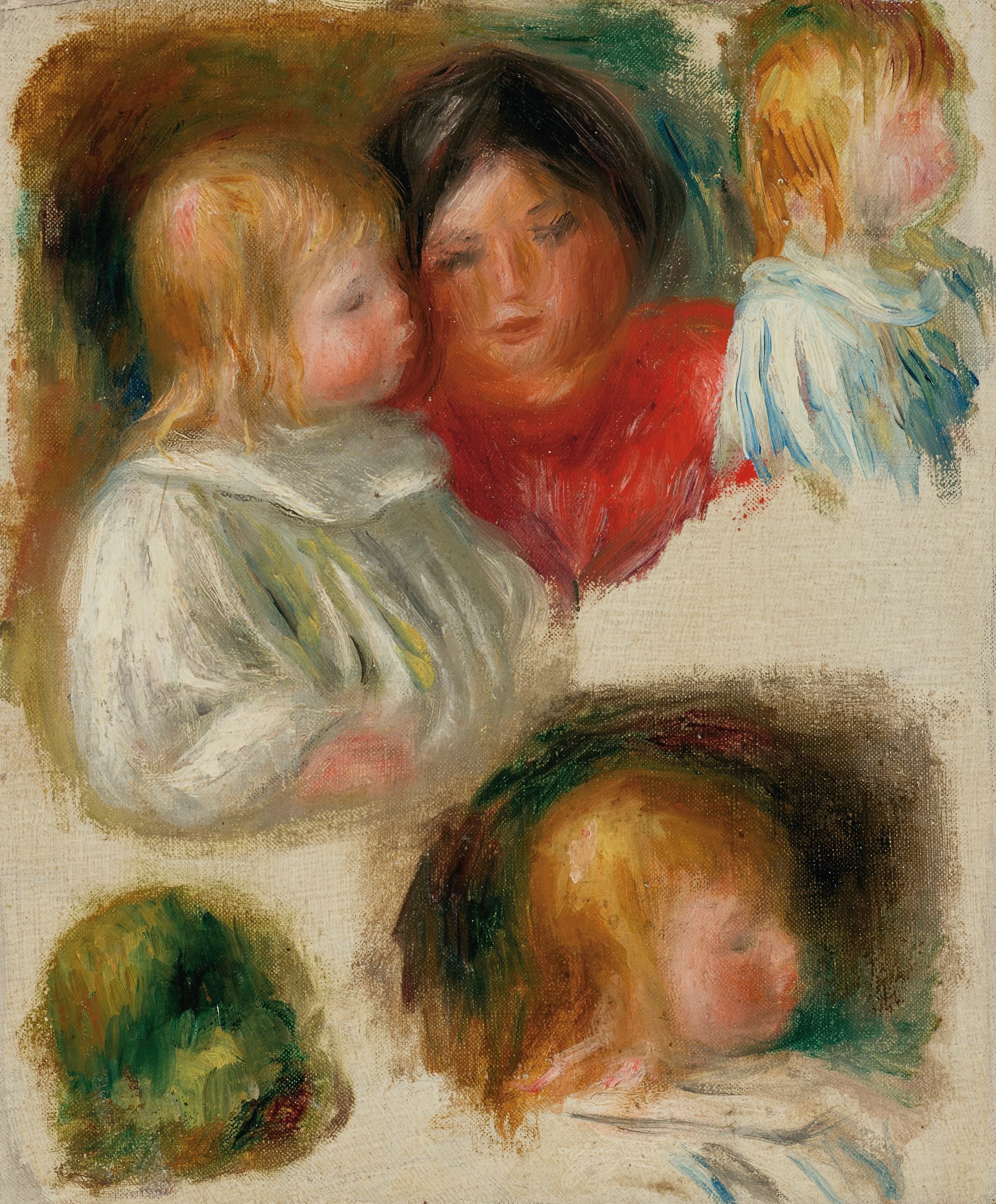 《儿童和年轻妇女的研究》（Study of children and young woman）｜皮埃尔-奥古斯特·雷诺阿 Pierre-Auguste Renoir｜不明