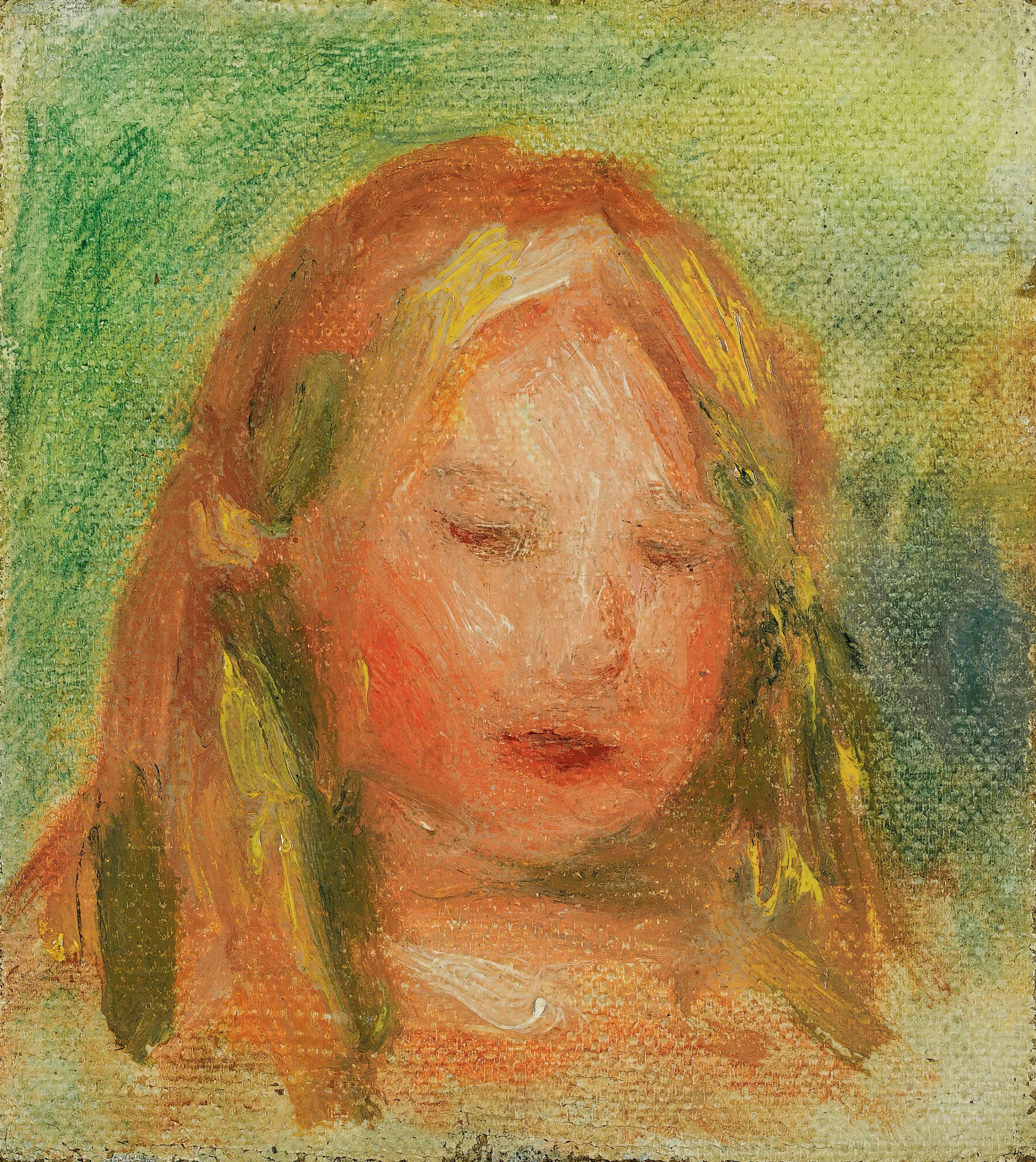 《学习;孩子的头（可可）》（Study; Child's Head (Coco)）｜皮埃尔-奥古斯特·雷诺阿 Pierre-Auguste Renoir｜不明