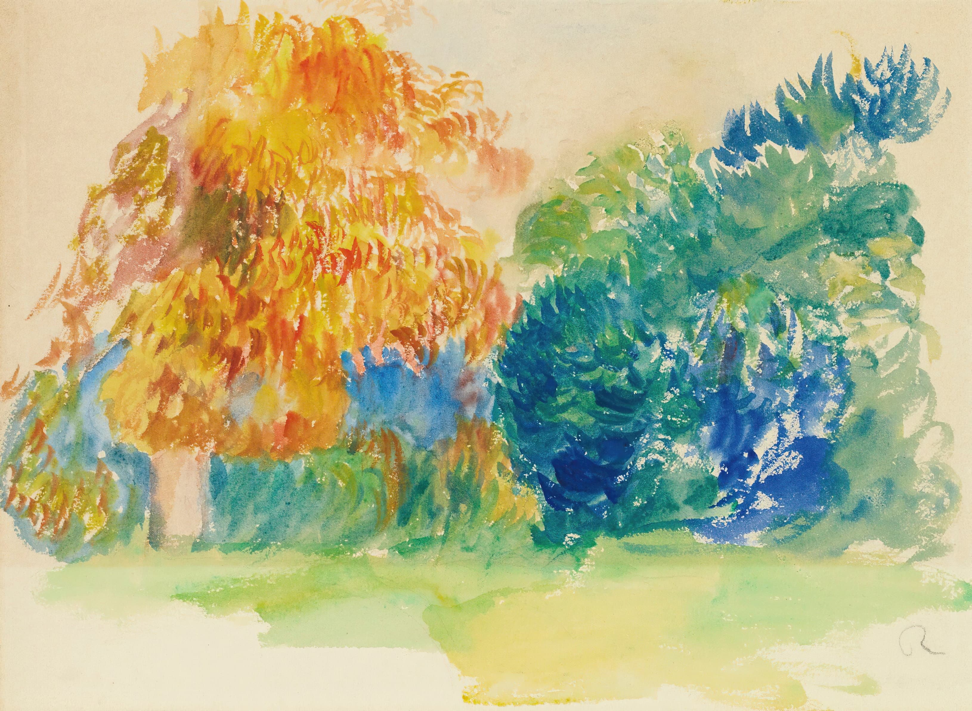 《树木》（The Trees）｜皮埃尔-奥古斯特·雷诺阿 Pierre-Auguste Renoir｜不明