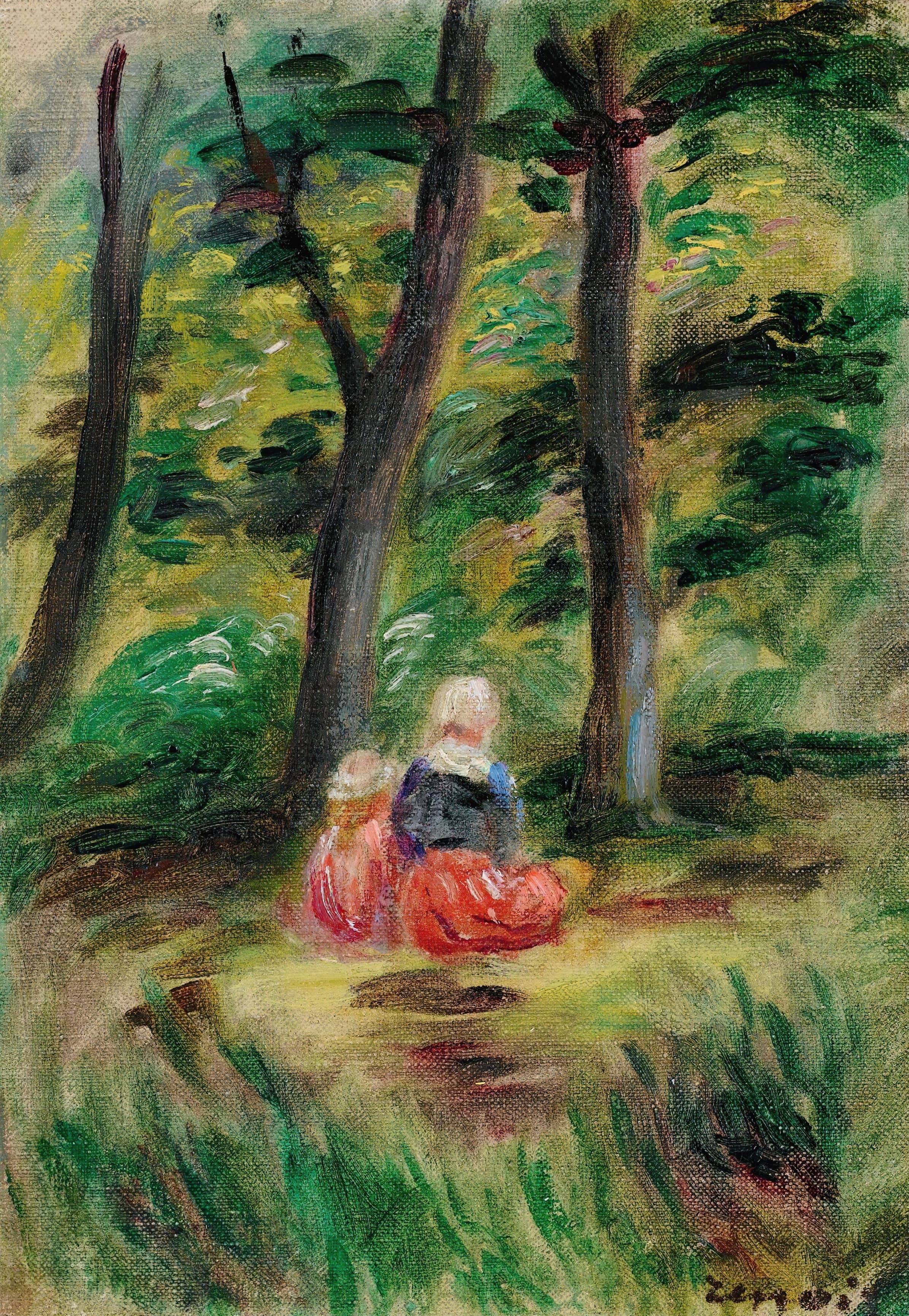 《风景中的女人和孩子》（Woman and Child in a Landscape）｜皮埃尔-奥古斯特·雷诺阿 Pierre-Auguste Renoir｜不明