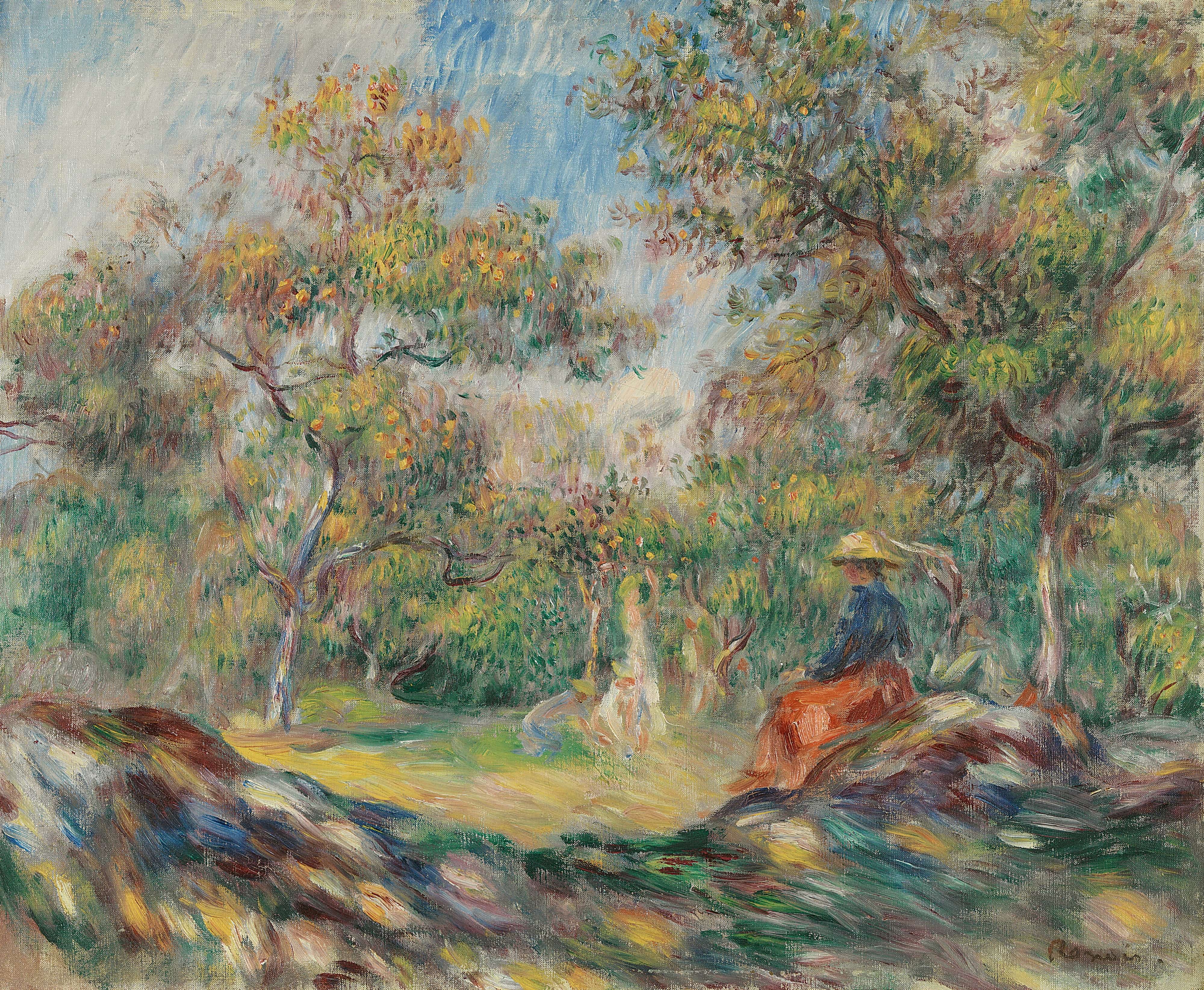 《风景中的女人》（Woman in a Landscape）｜皮埃尔-奥古斯特·雷诺阿 Pierre-Auguste Renoir｜不明