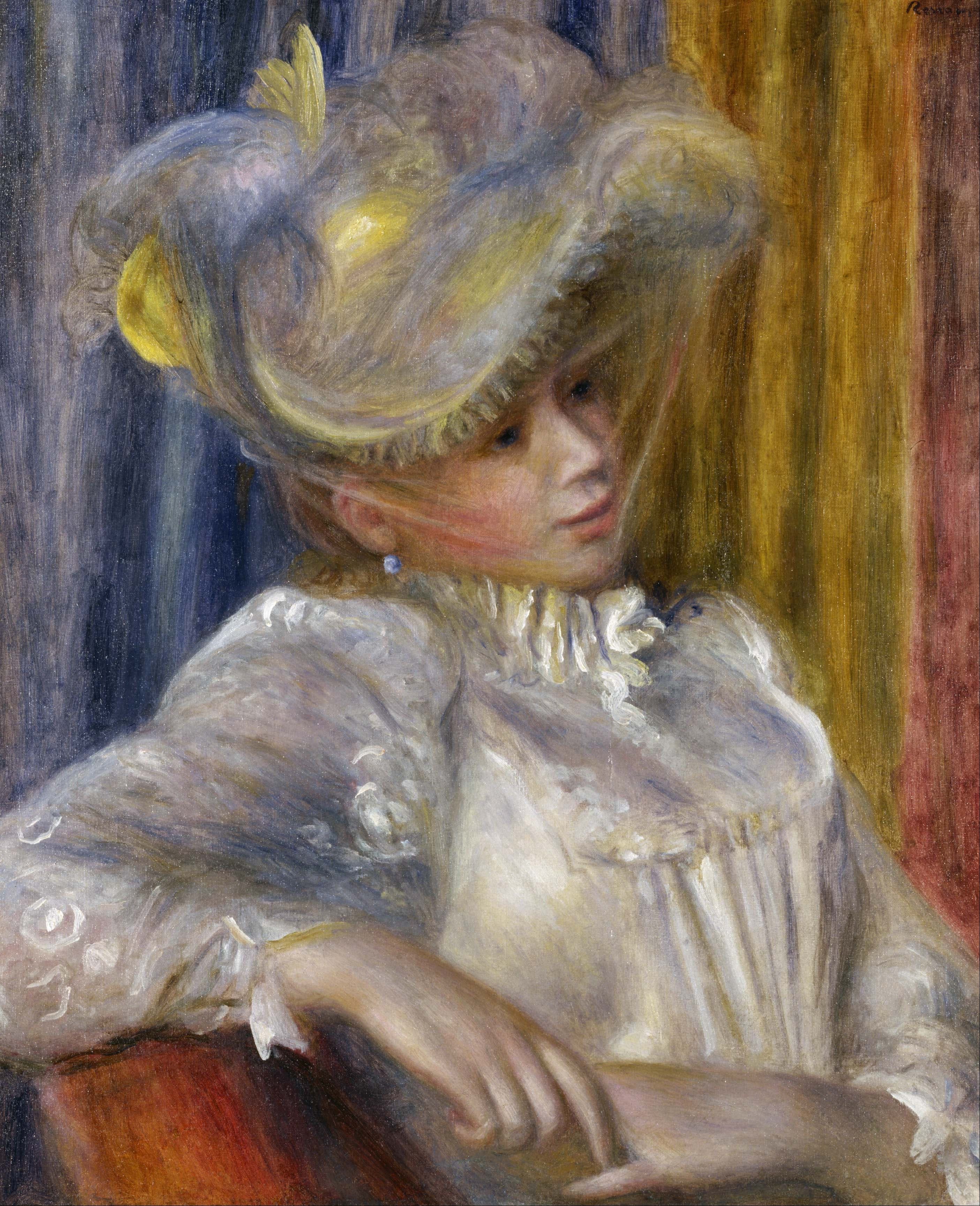 《戴帽子的女人》（Woman with a Hat）｜皮埃尔-奥古斯特·雷诺阿 Pierre-Auguste Renoir｜不明