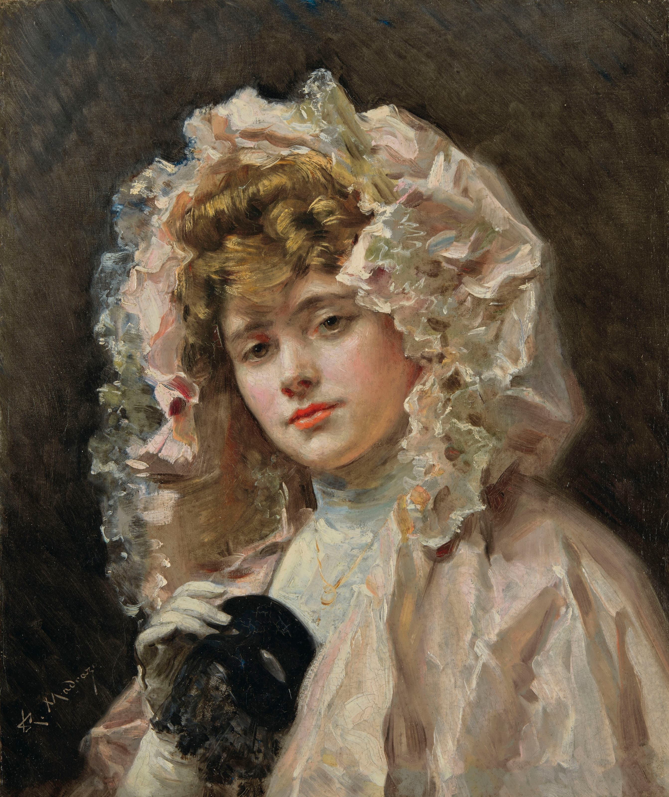 《抱着狼的女孩》（girl holding a wolf）｜雷蒙多·德·马德拉索 Raimundo de Madrazo y Garreta｜不明