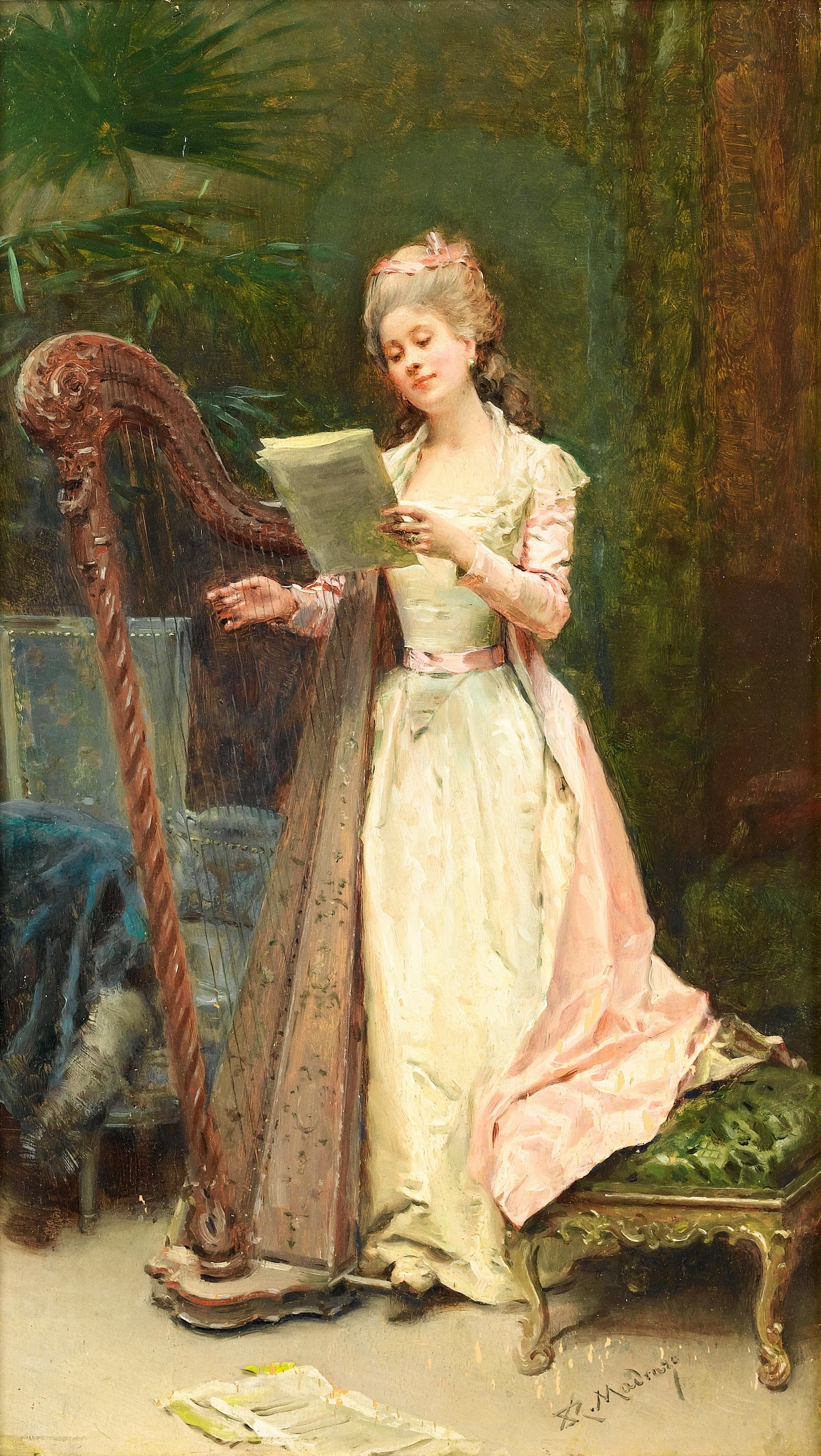 《排练》（the rehearsal）｜雷蒙多·德·马德拉索 Raimundo de Madrazo y Garreta｜不明