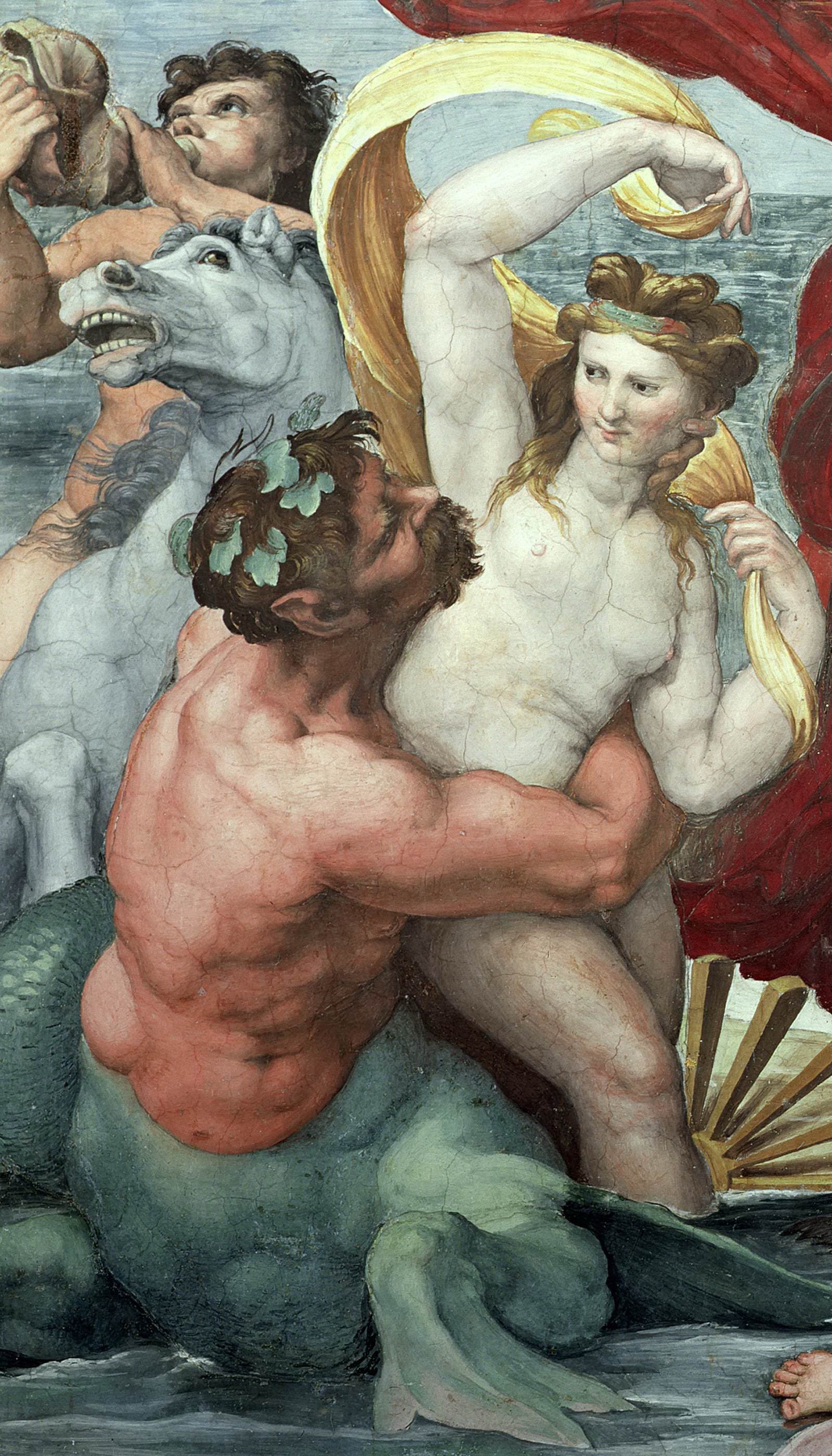 《伽拉忒亚的凯旋局部》（The Triumph of Galatea, Detail）｜拉斐尔 Raphael｜约1512
