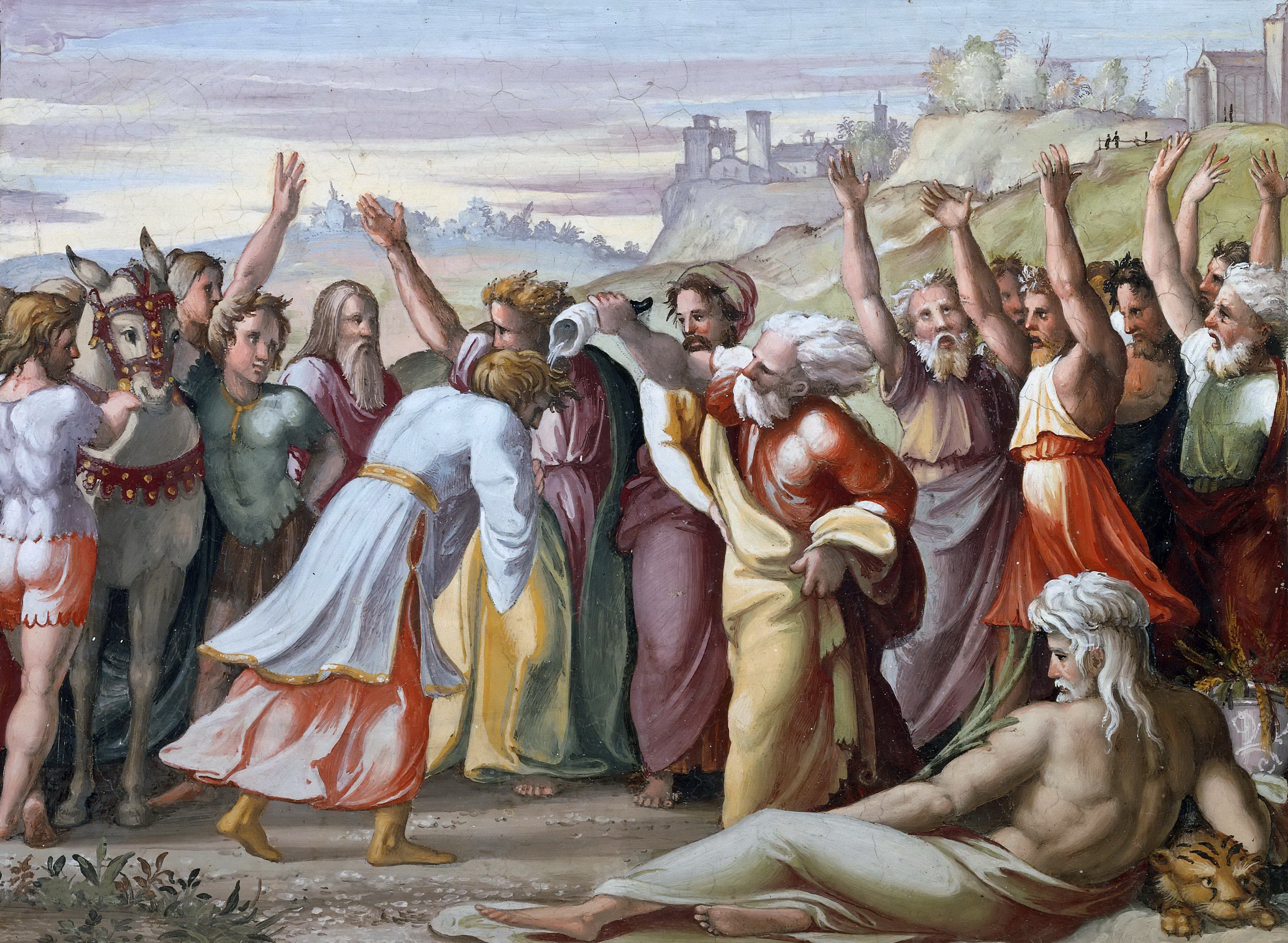 《奥斯提亚战役局部》（The Battle of Ostia, Detail）｜拉斐尔 Raphael｜1514–1515